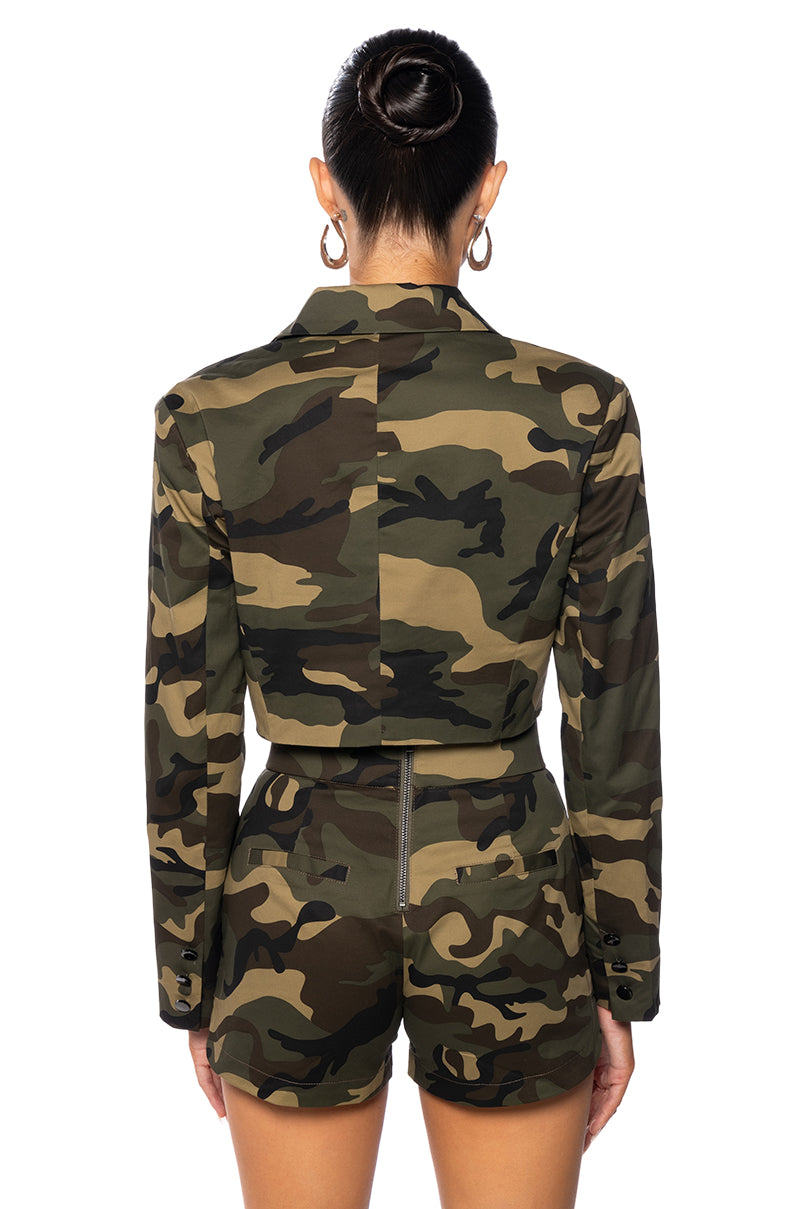 HANSEL CAMO FITTED BLAZER