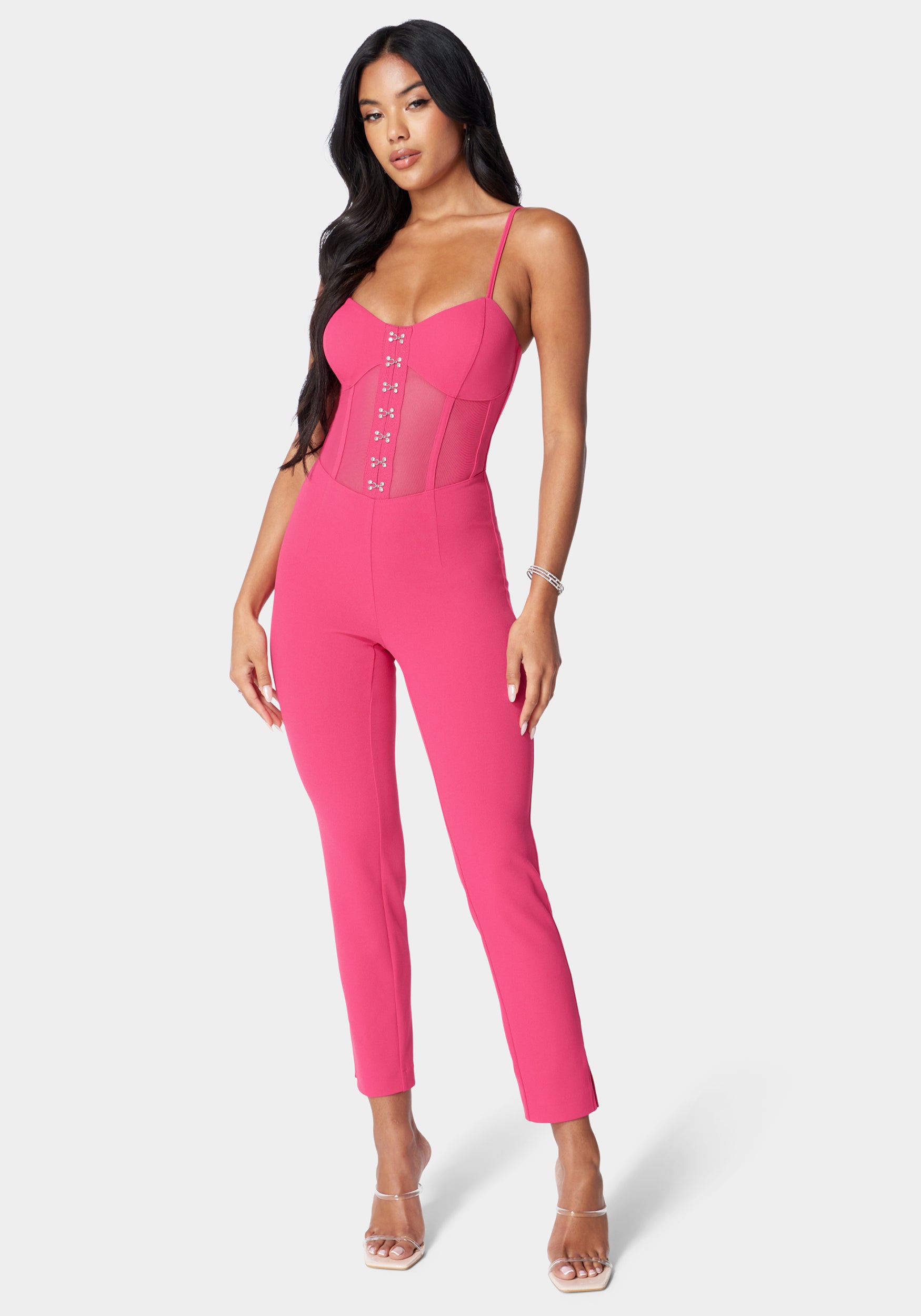 Corset Waist Slim Leg Jumpsuit