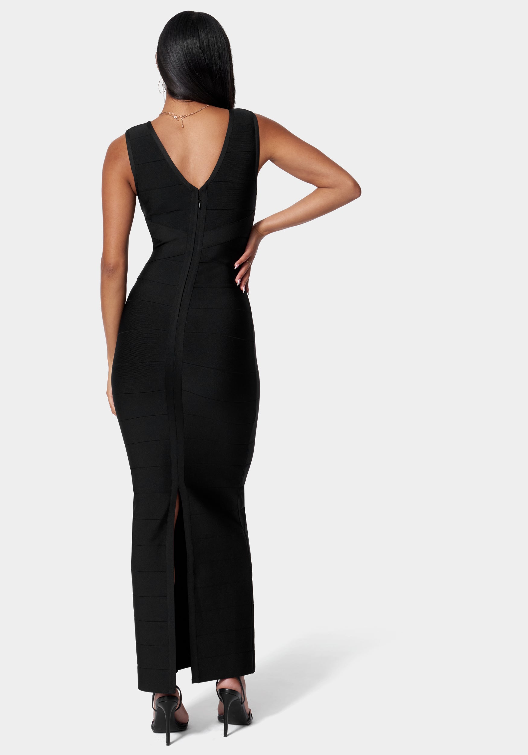 Luxe Bandage Double V Gown