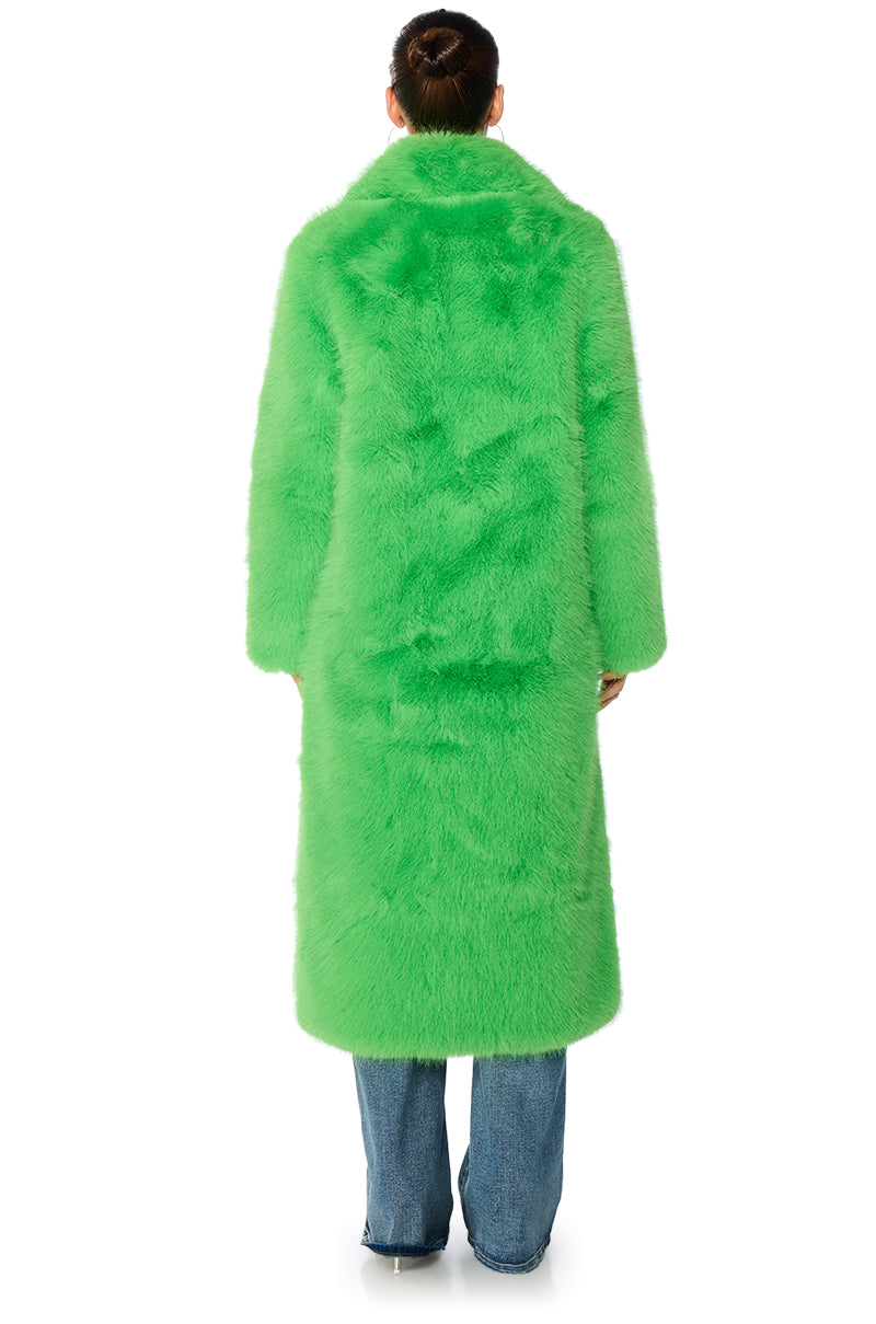 CADENCE FAUX FUR LONG JACKET