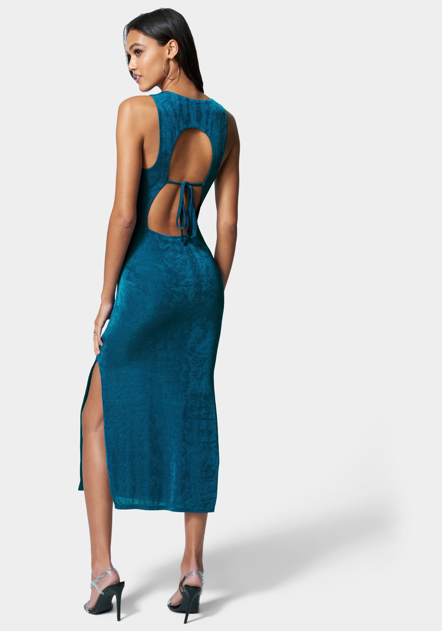 Open Back Slinky Knit Dress