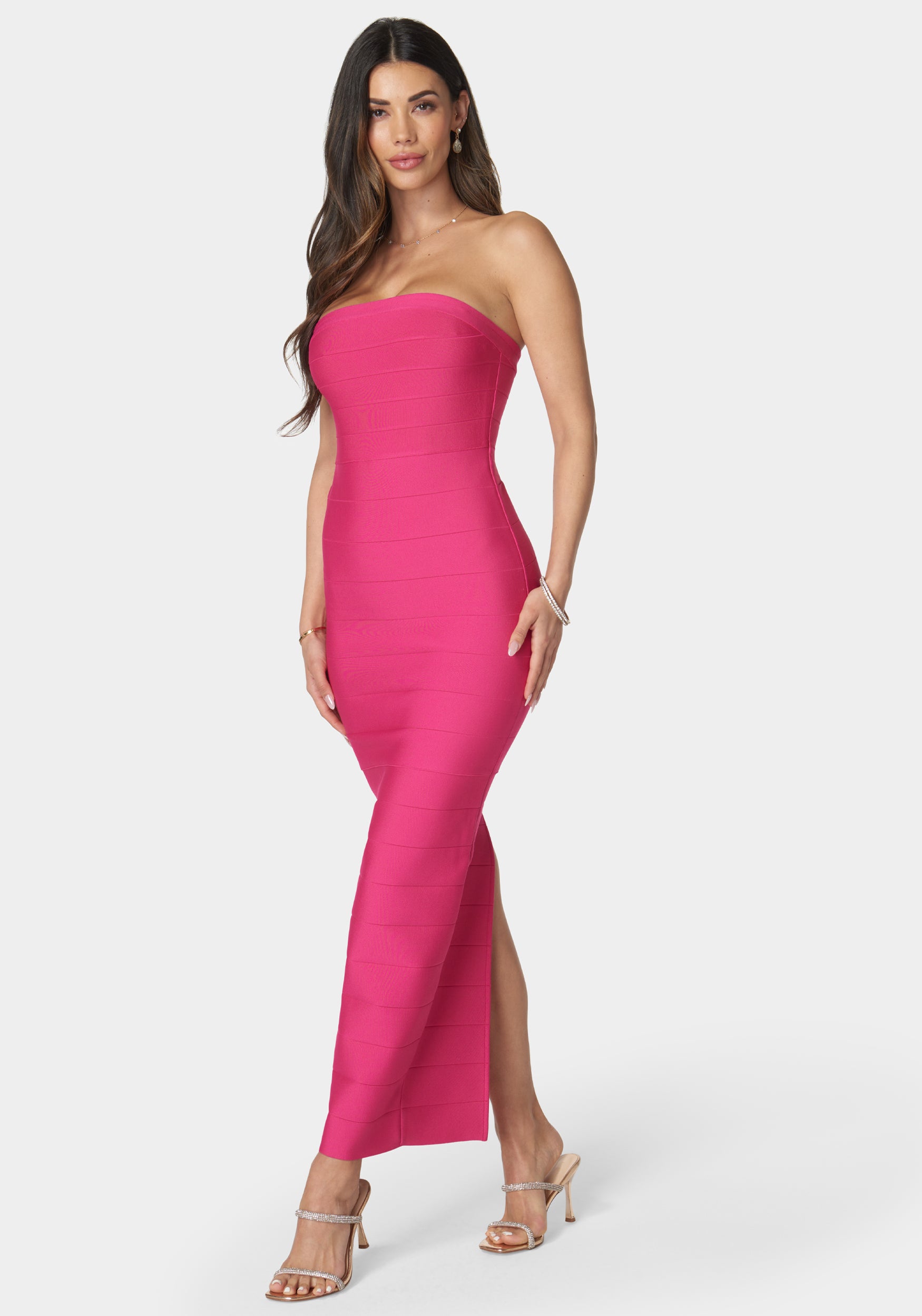 Bandage Strapless Maxi Dress