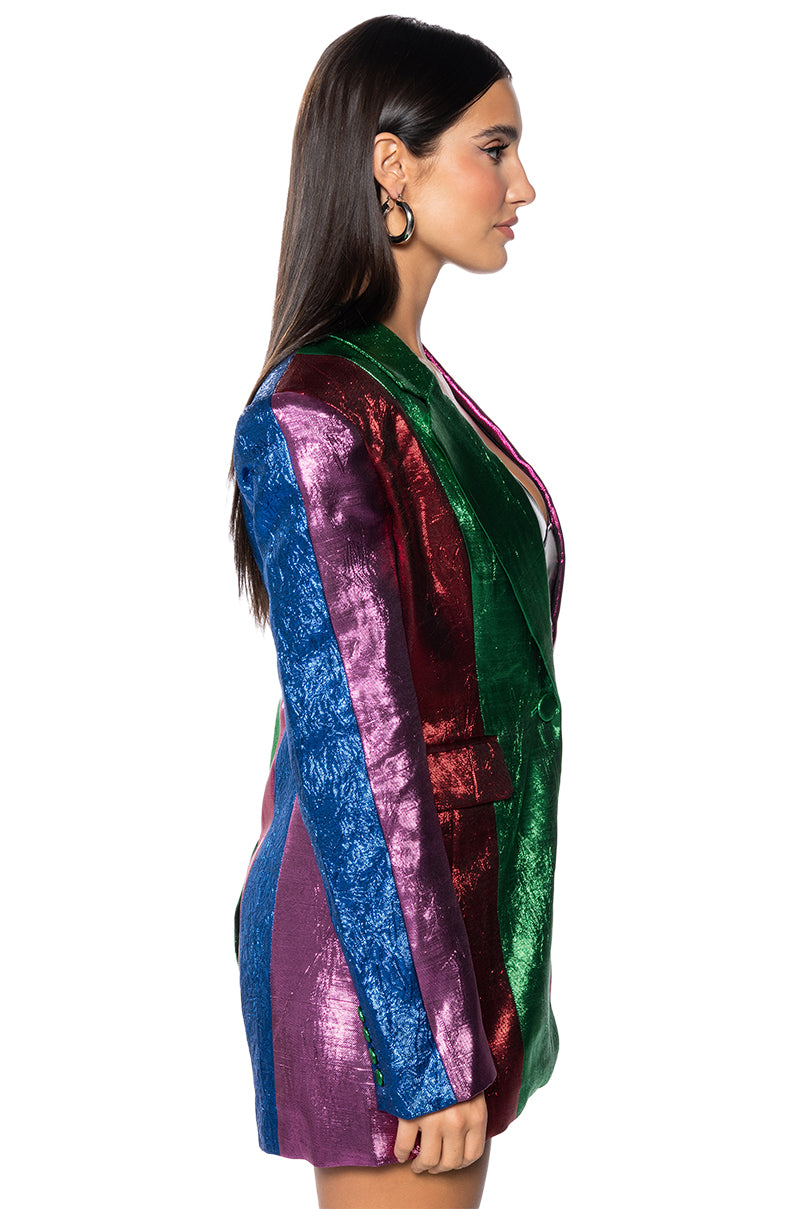 LOVE ON TOP RAINBOW HOLIDAY BLAZER