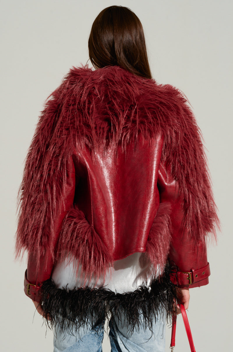 OVERZEALOUS FUR TRIM BOMBER