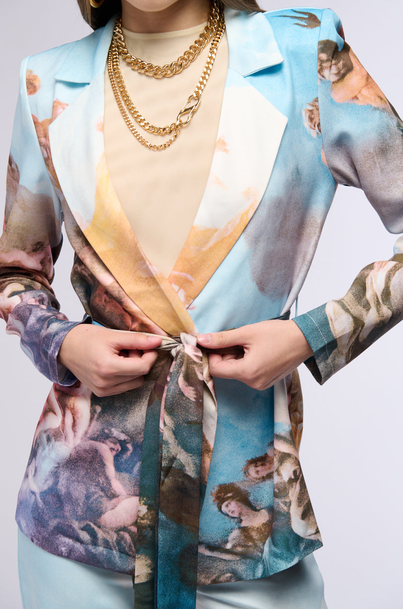 LOOK UP PRINTED BLAZER