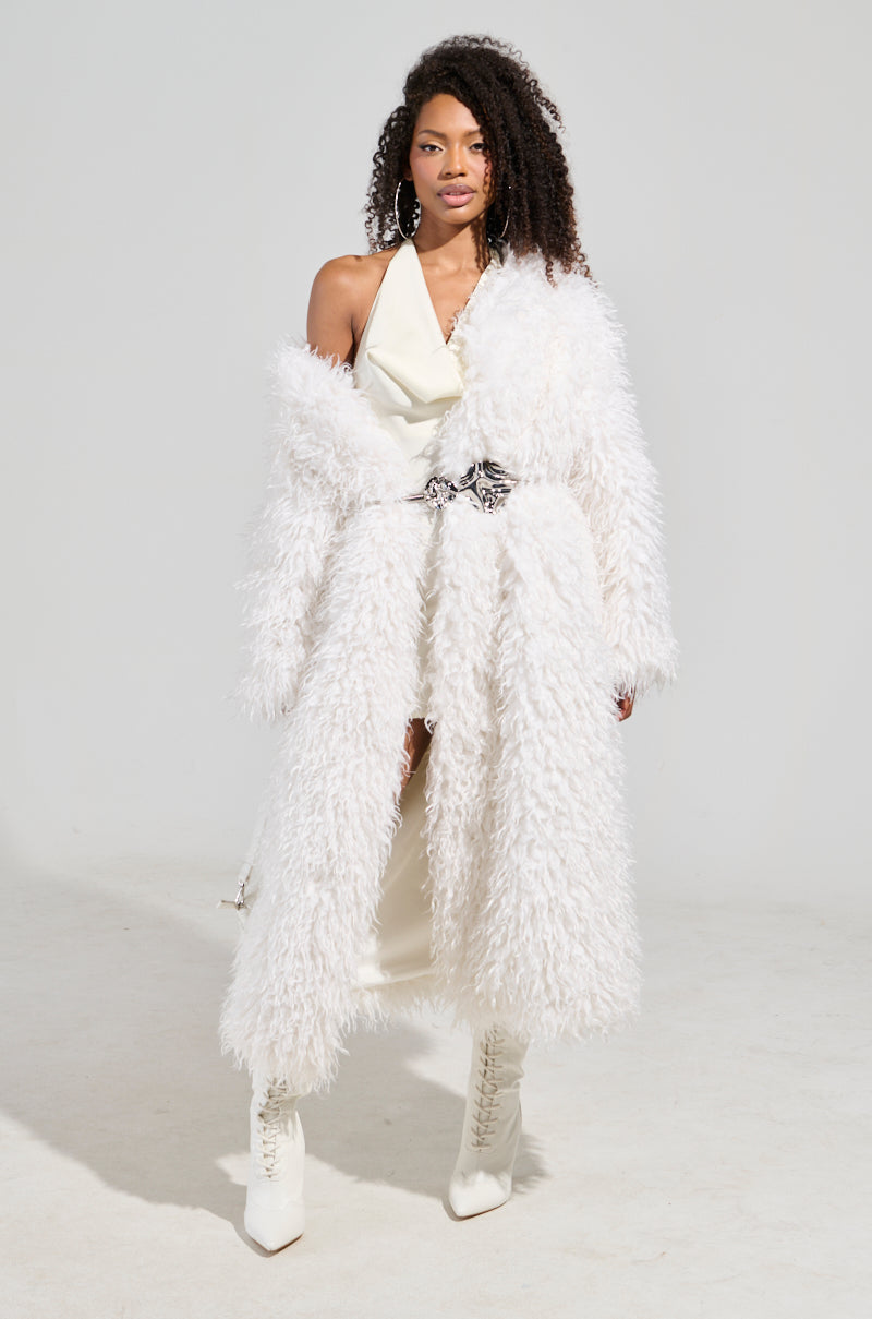 INA MOHAIR FUR TRENCH