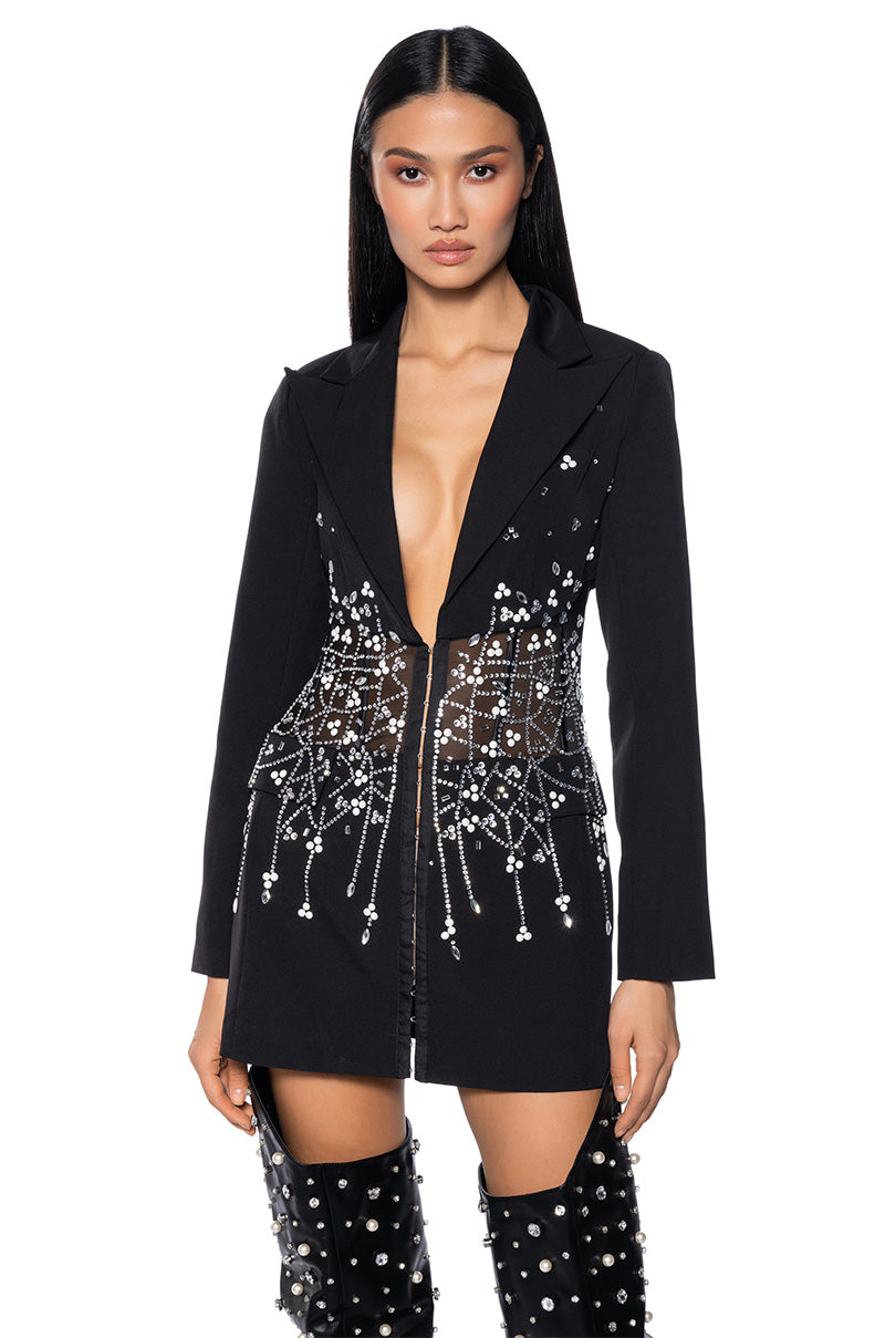 GLITZ AND GLAM CORSET BLAZER