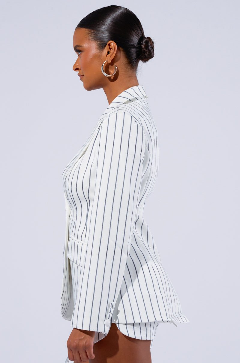 GRETA PINSTRIPE BLAZER