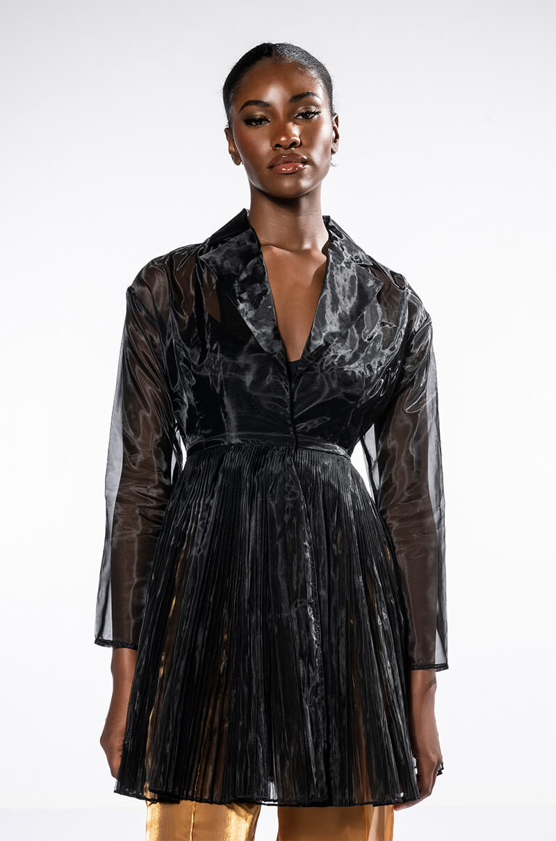 SAINT LAUREN SEMI SHEER JACKET