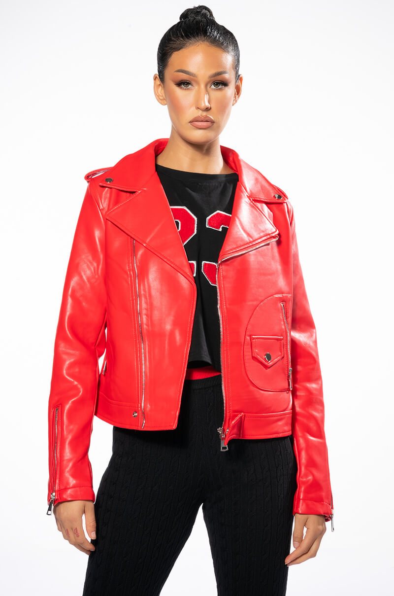 AZALEA WANG AUSSY BASIC MOTO JACKET