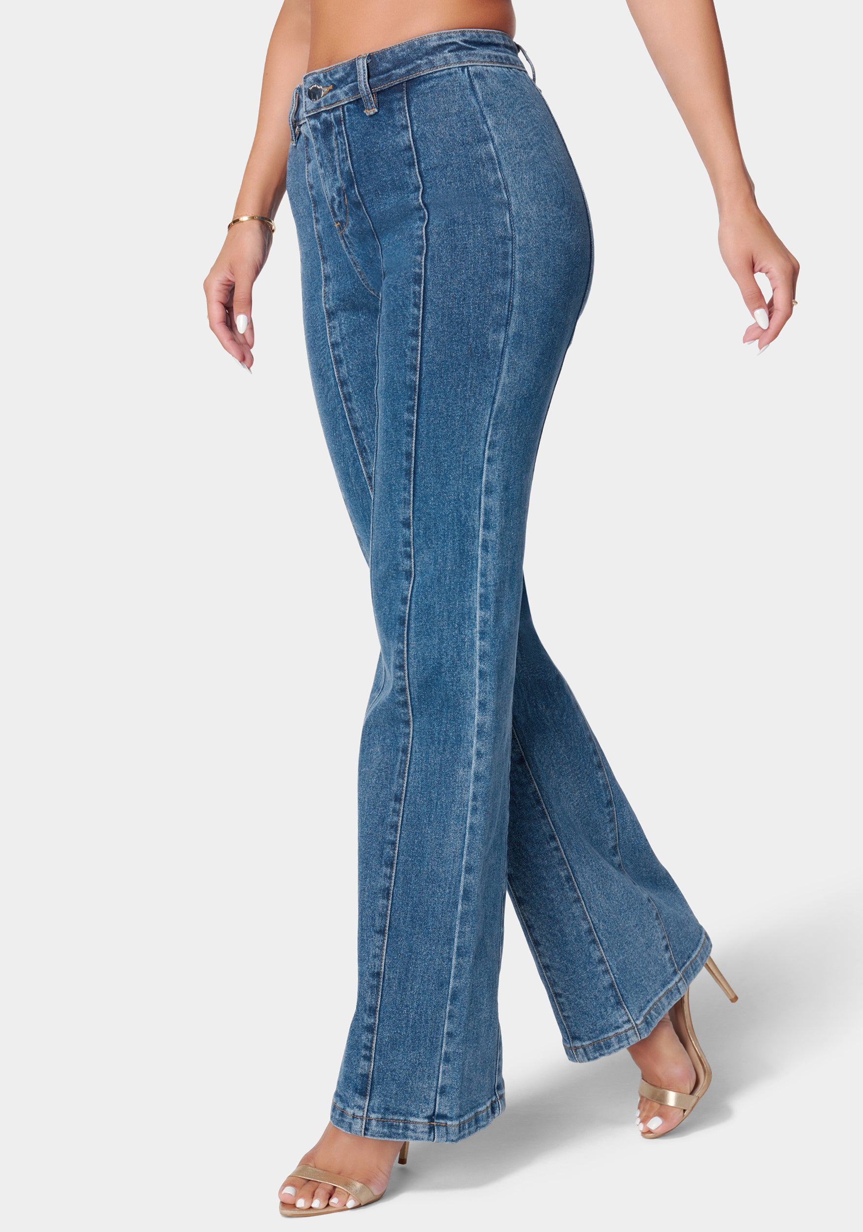 High Waist Flared Denim Jeans