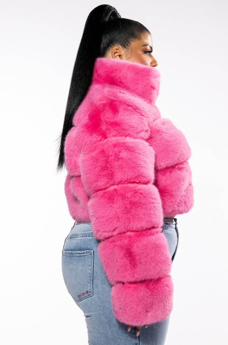 PLUS BARBZ FAUX FUR JACKET