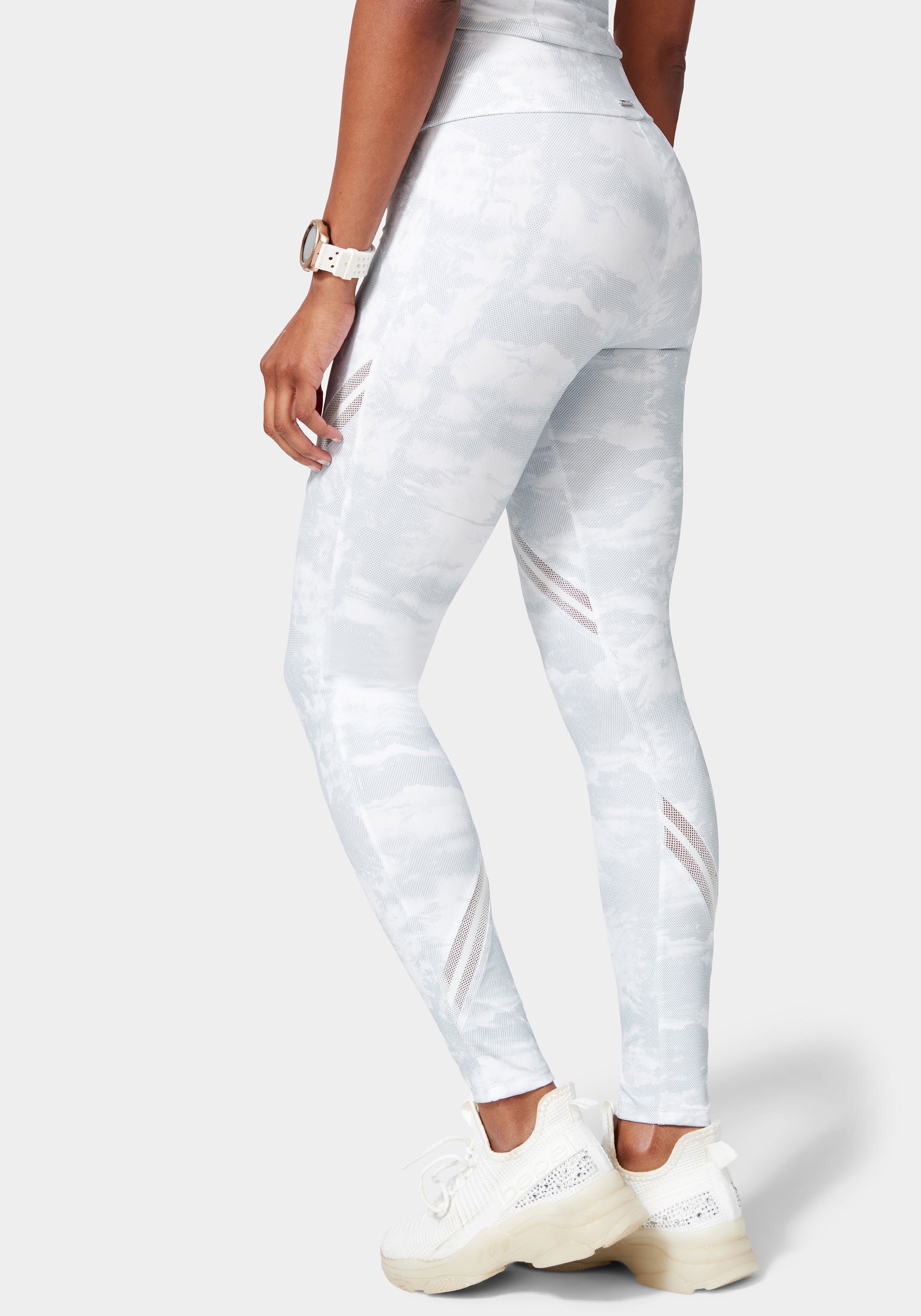 Bebe Logo Legging With Mesh Detail