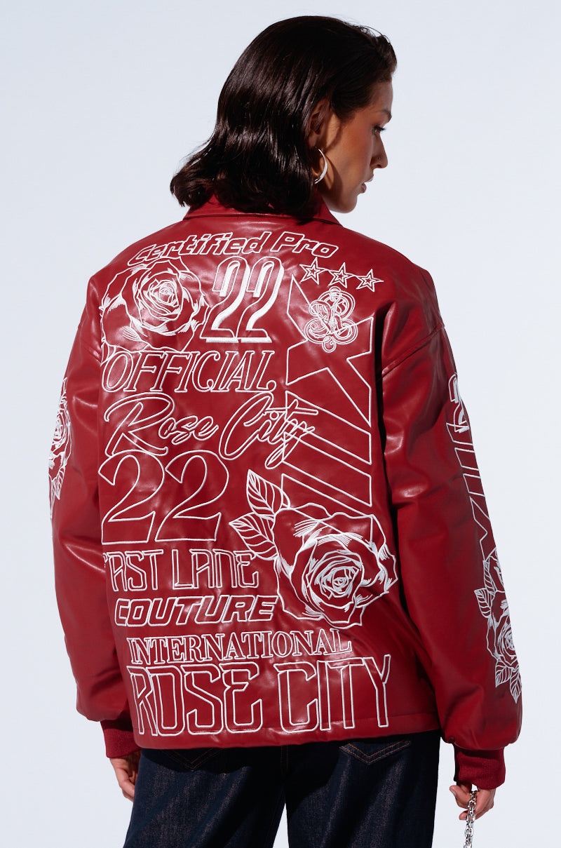 ROSE CITY EMBROIDERED BOMBER