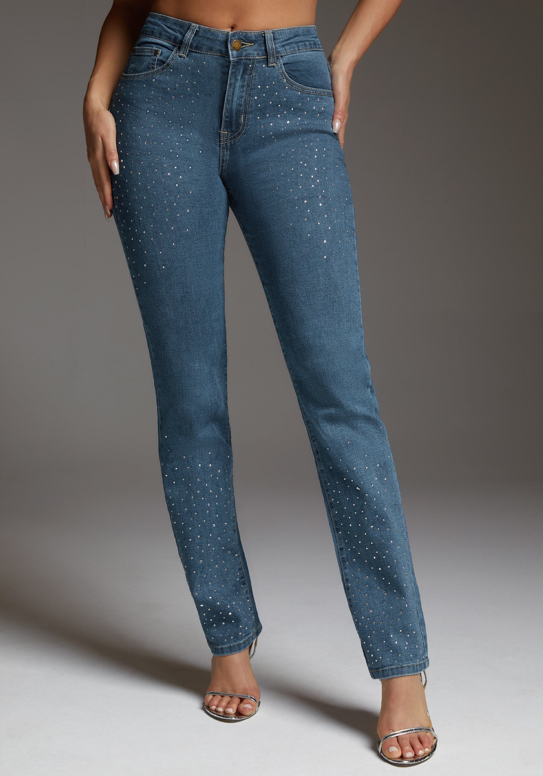 The Skinny With Rhinestone Details