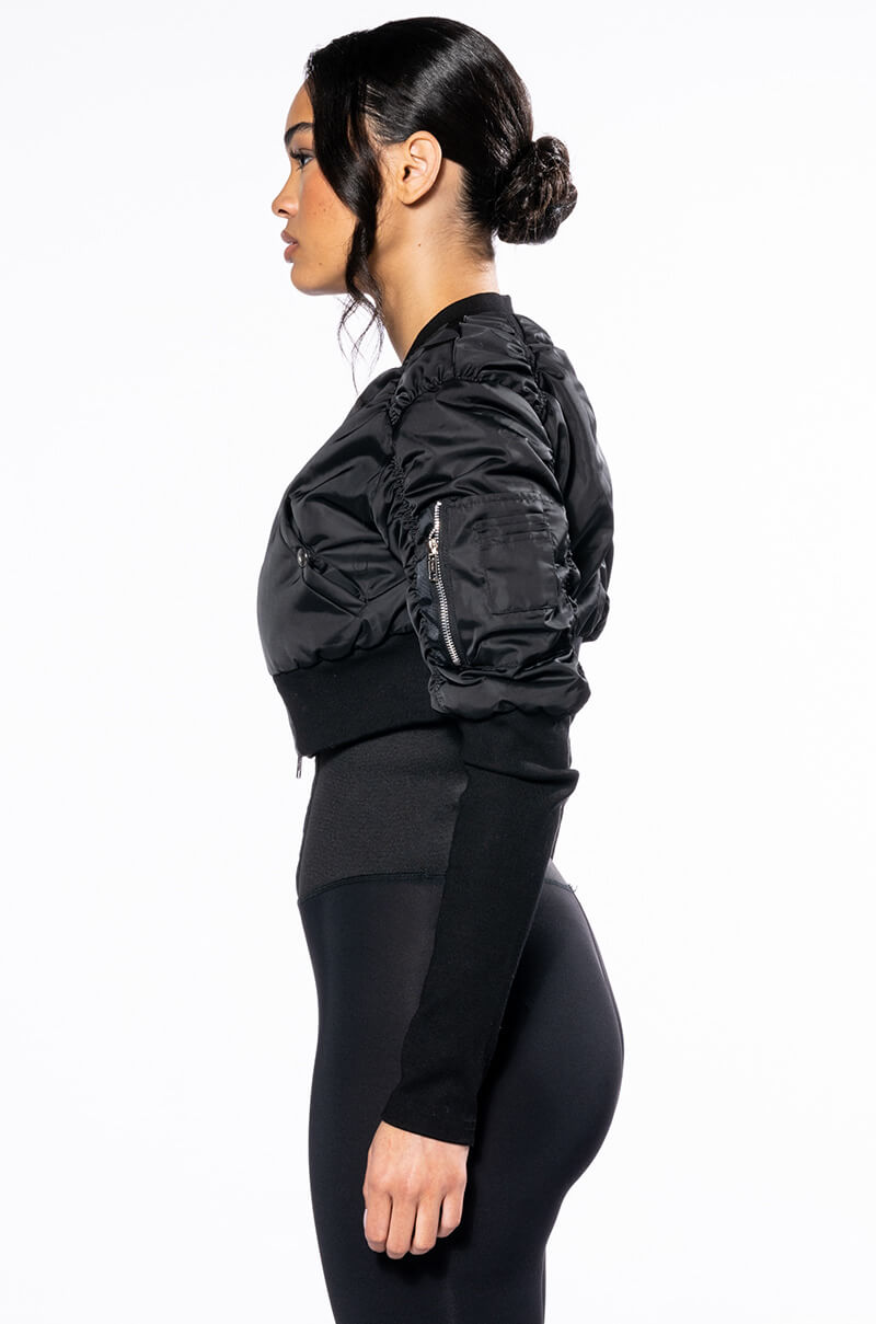 BABBS SKINNY ARM BOMBER JACKET