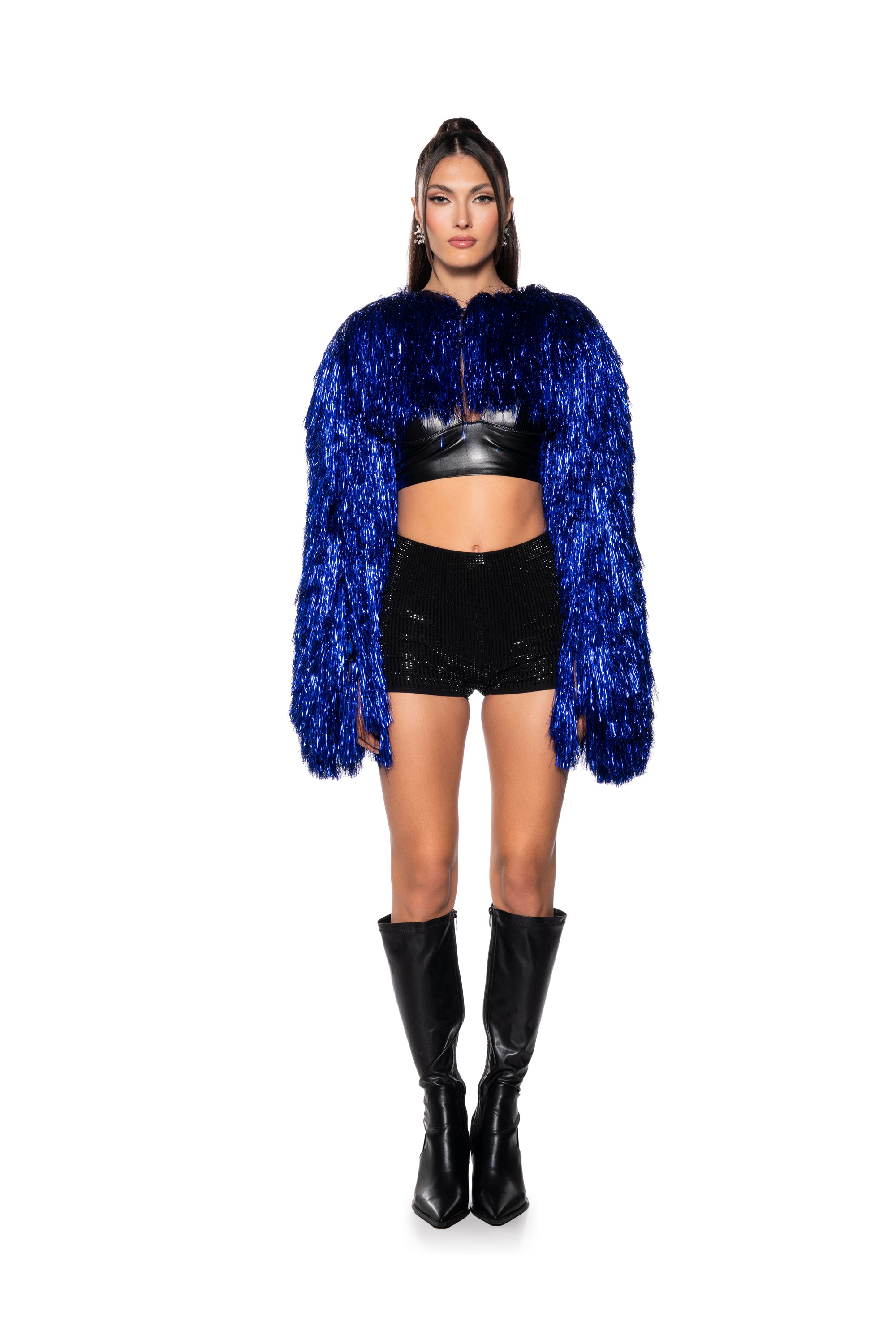 THAT FANCY TINSEL BOLERO IN MIDNIGHT