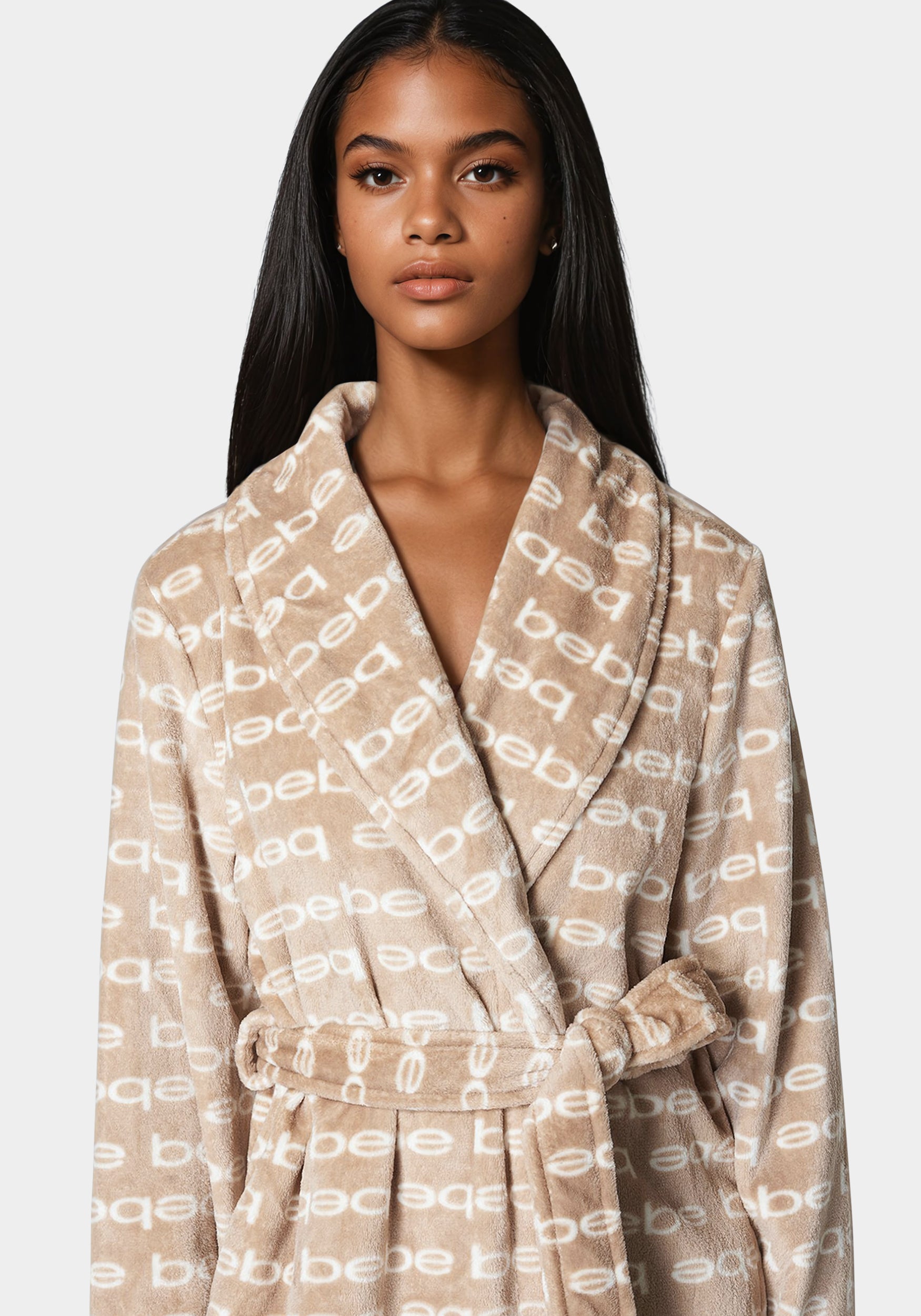 Printed Plush Robe