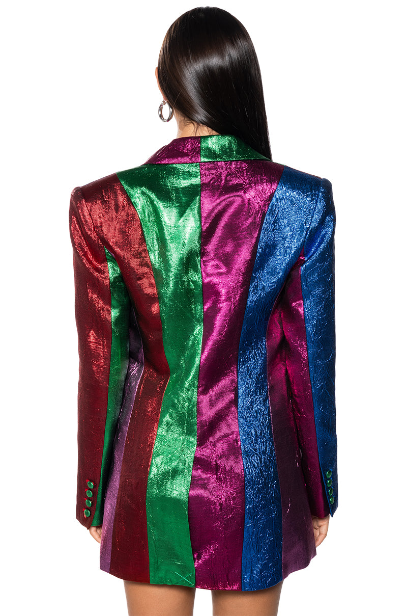 LOVE ON TOP RAINBOW HOLIDAY BLAZER