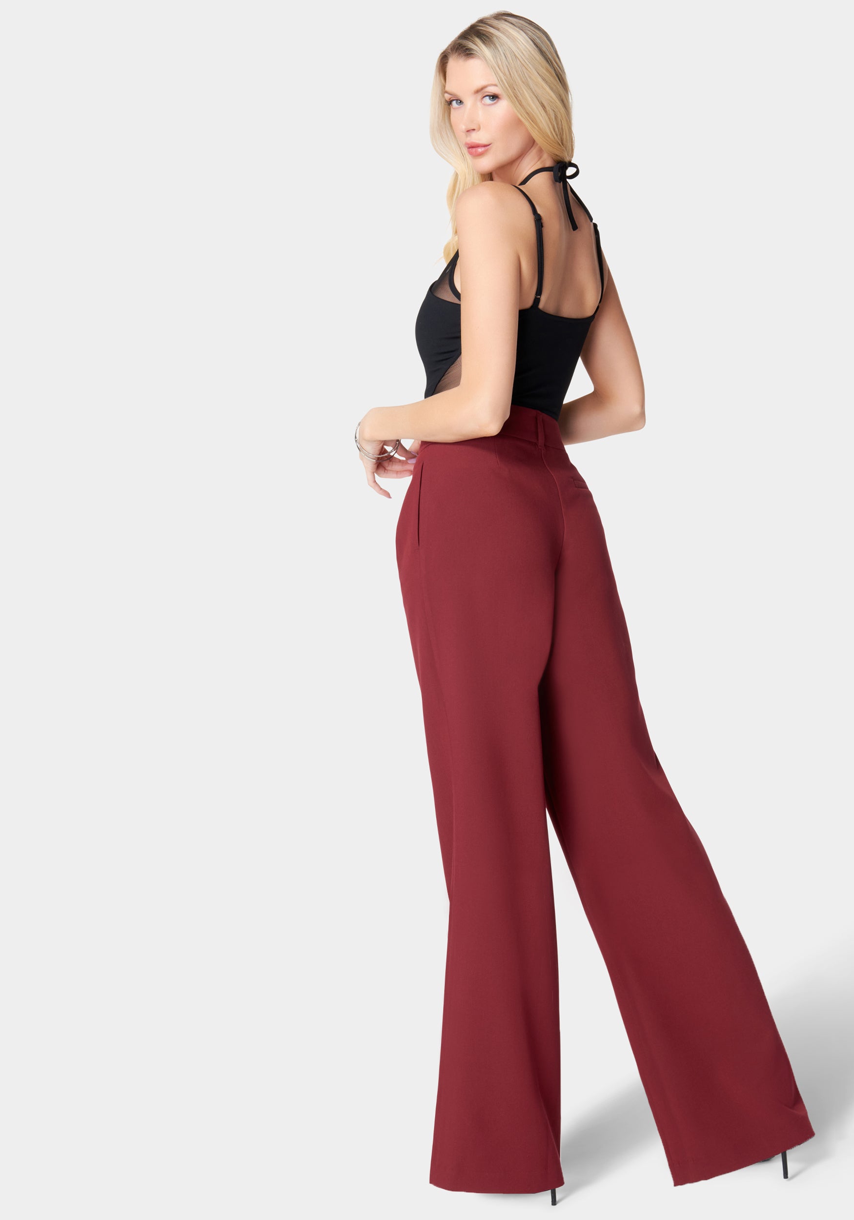 High Waist Tailored Wide Leg Pant