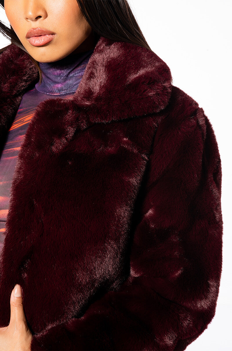 MI AMOR PLUSH FAUX FUR JACKET