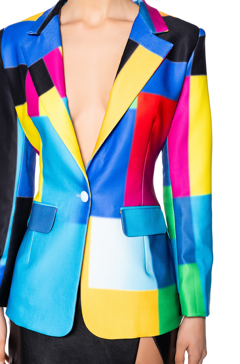 GEO ABSTRACT BLAZER