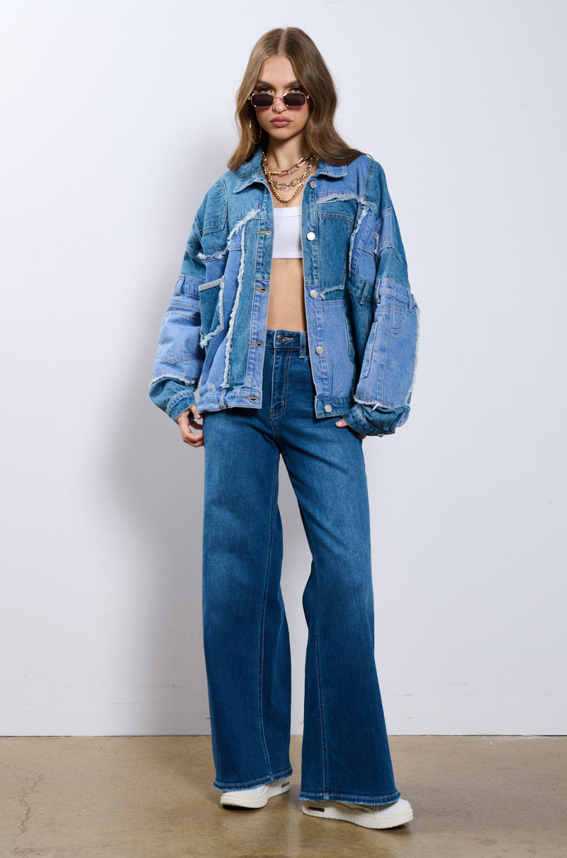 GEORGIA PATCHWORK DENIM JACKET