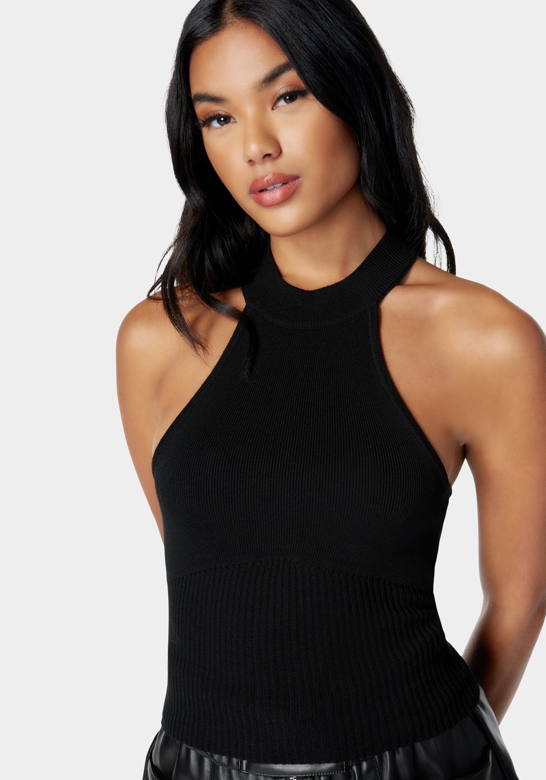 Mock Neck Halter Sweater