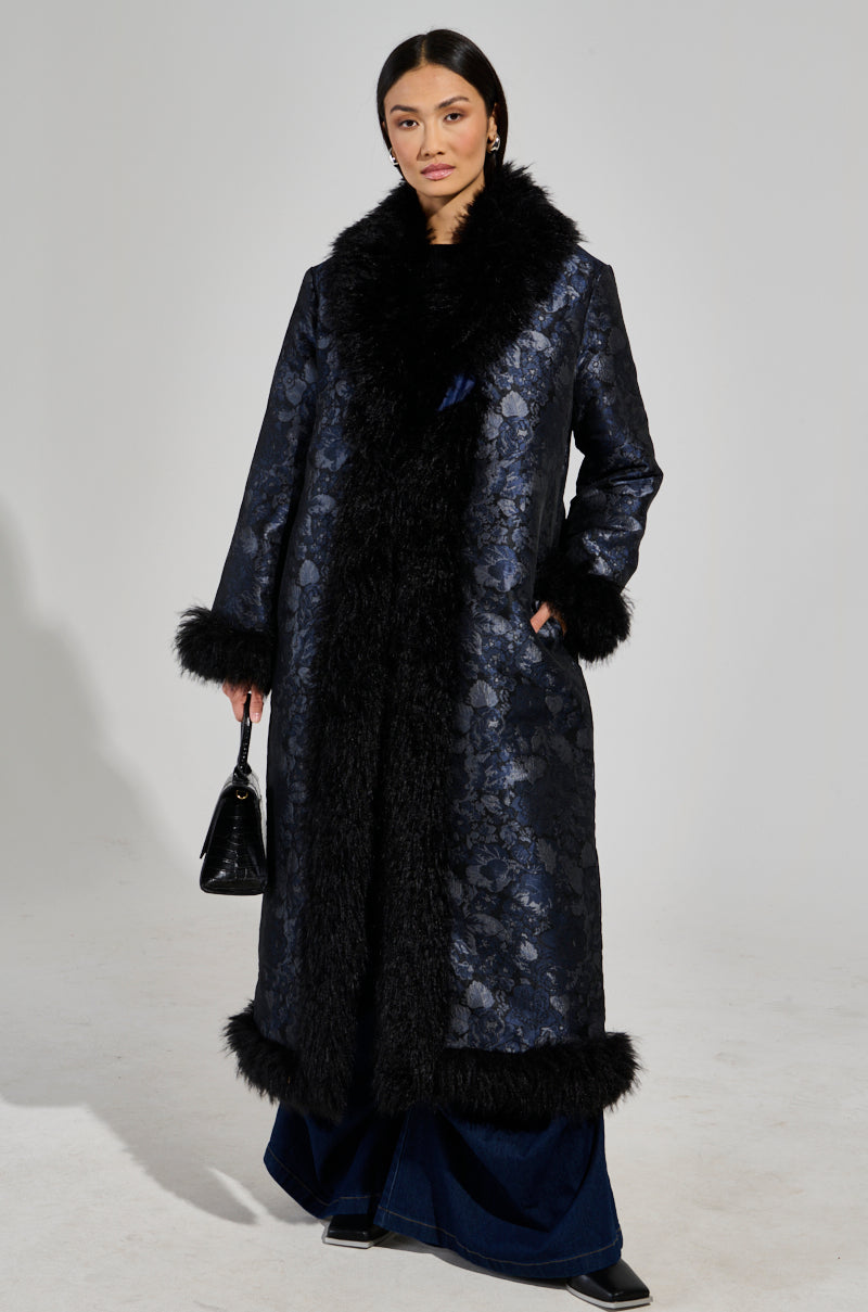 WILD CARD BROCADE TRENCH COAT