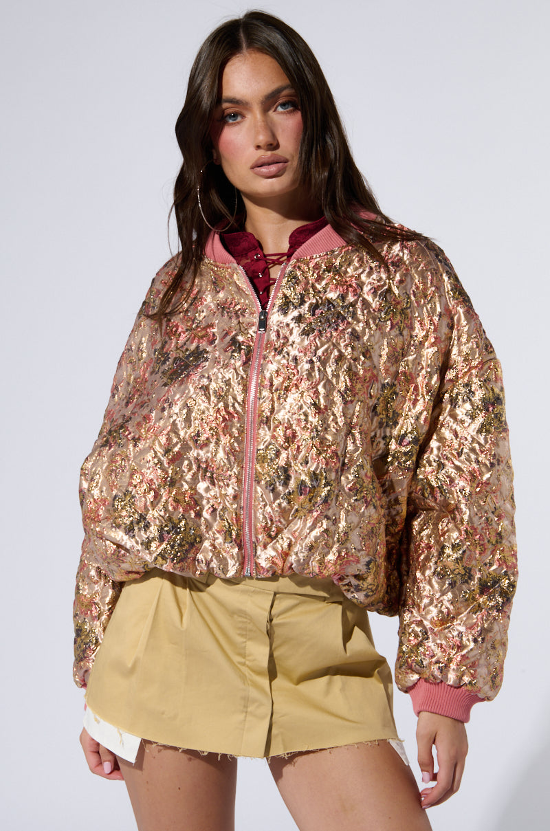 OLLARI BROCADE BOMBER