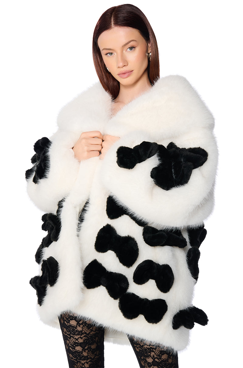 BOW CORE FAUX FUR JACKET