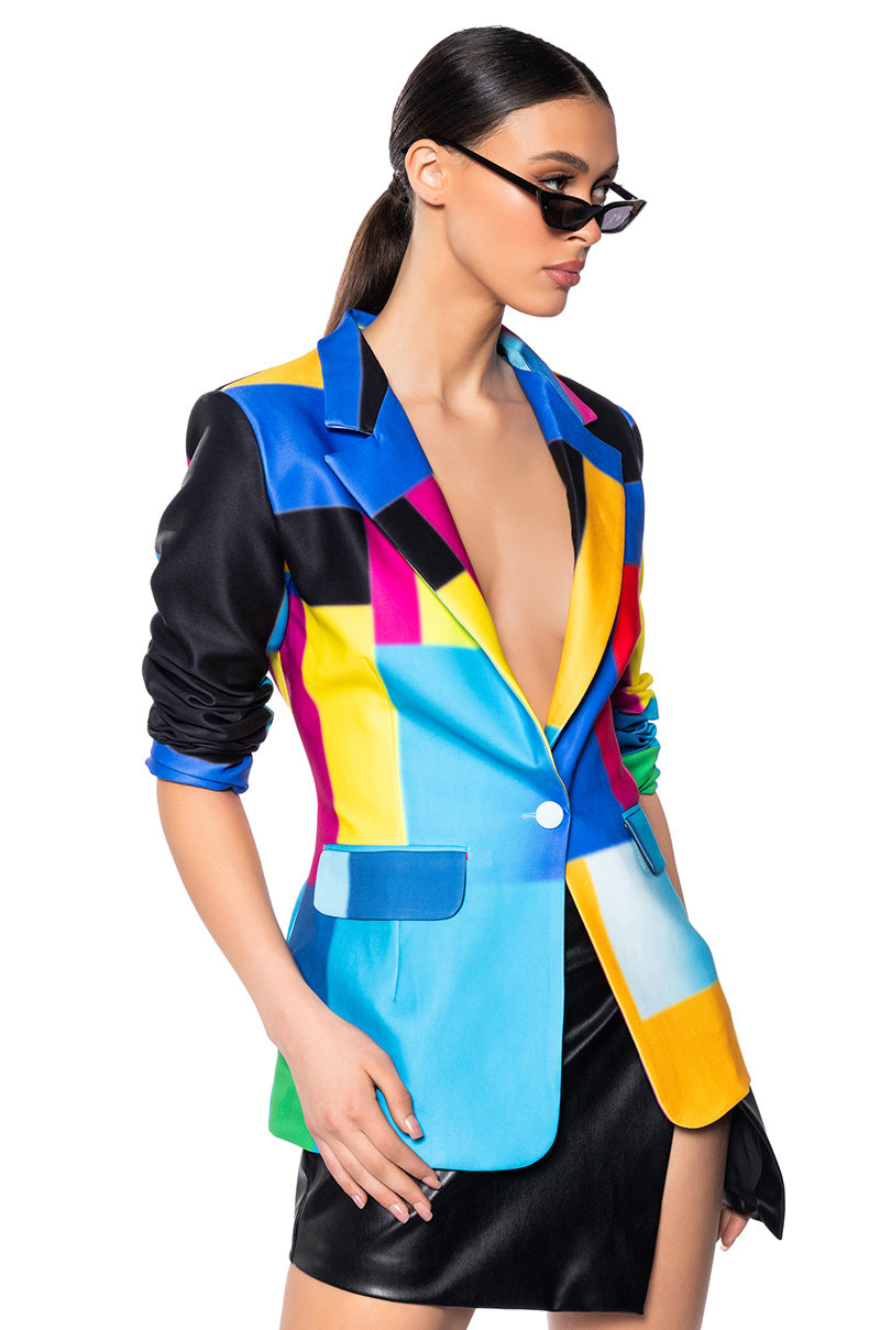 GEO ABSTRACT BLAZER