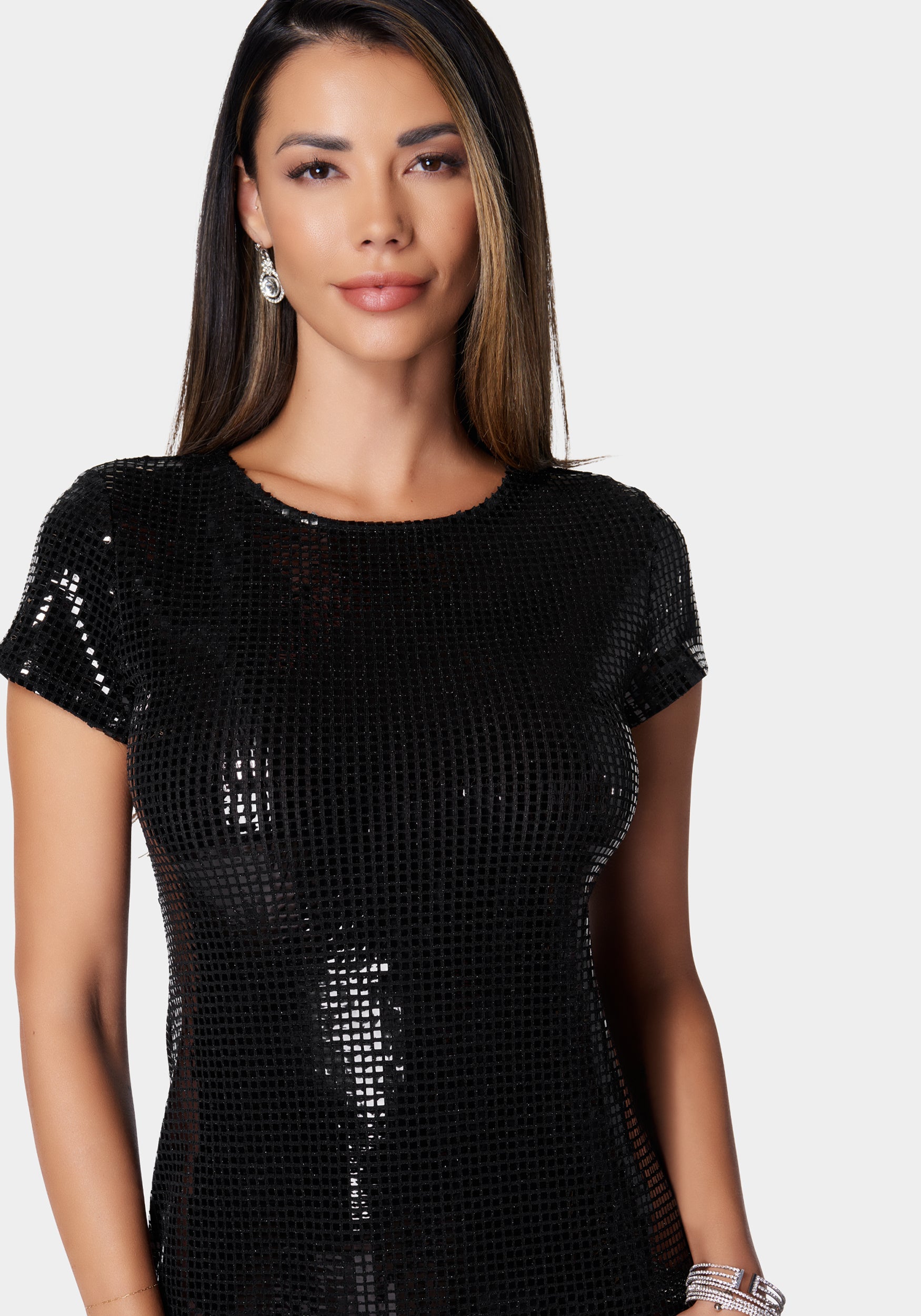 T Shirt Midi Disco Dot Dress