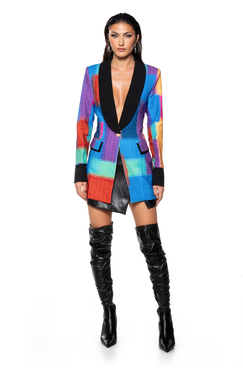 MATRIX ABTRACT PRINT BLAZER