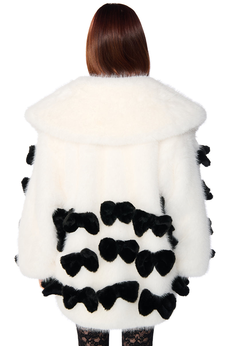 BOW CORE FAUX FUR JACKET