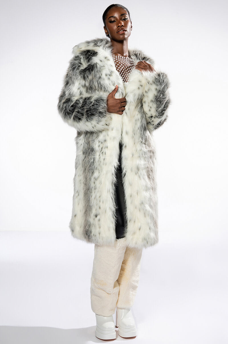 KYOTO NIGHTS LONG FAUX FUR JACKET