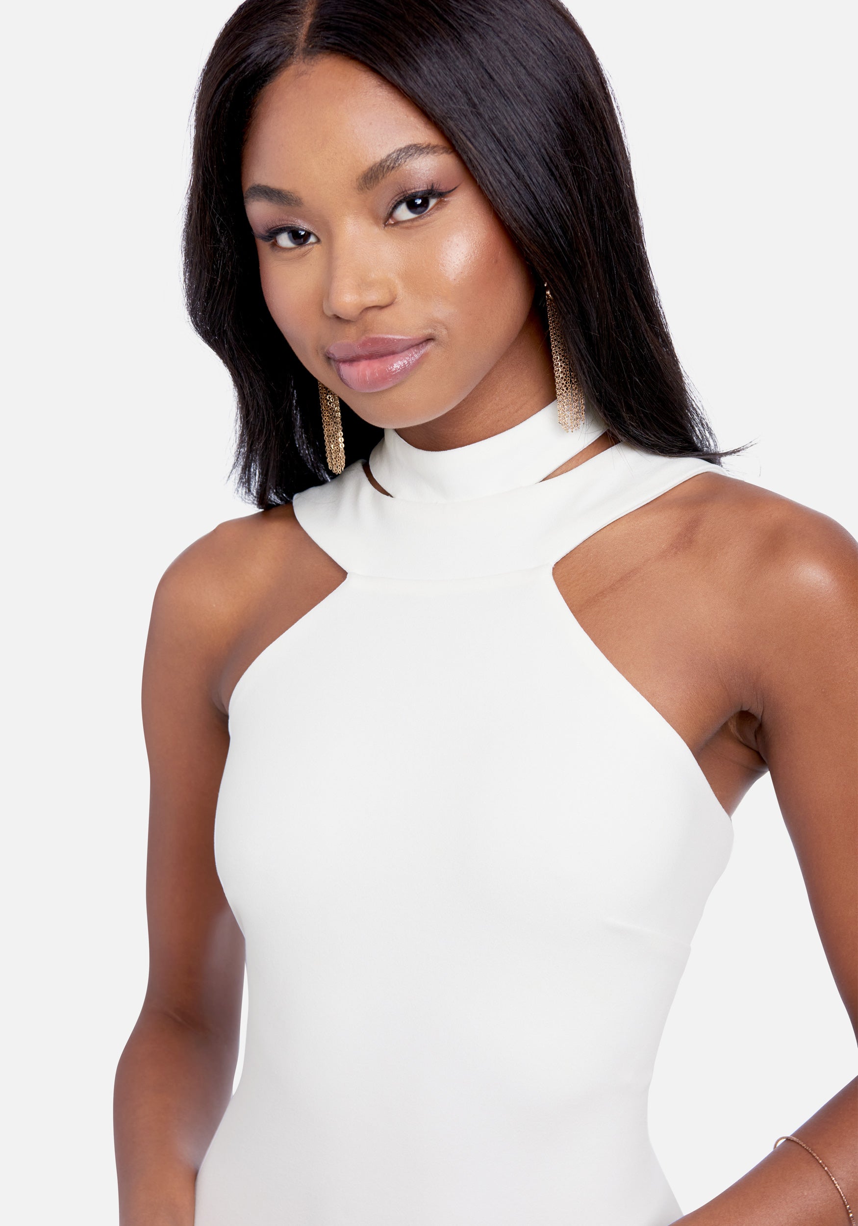 Halterneck Bodycon Midi Dress