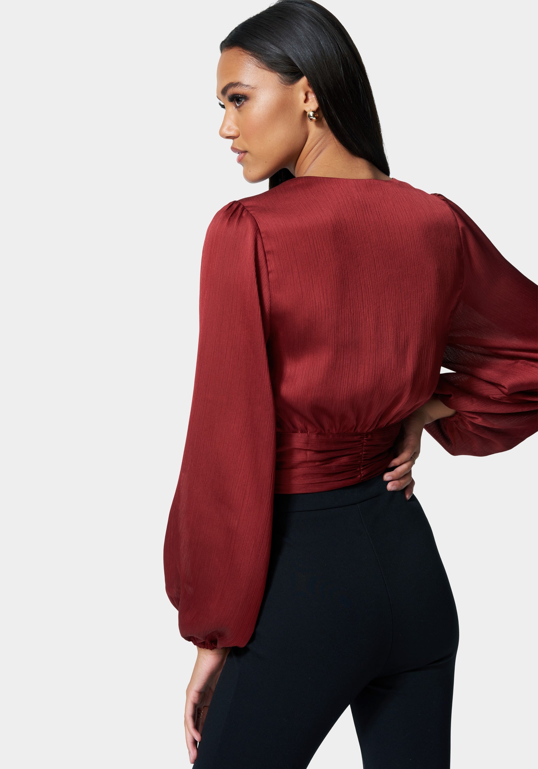 Deep V Front Button Top