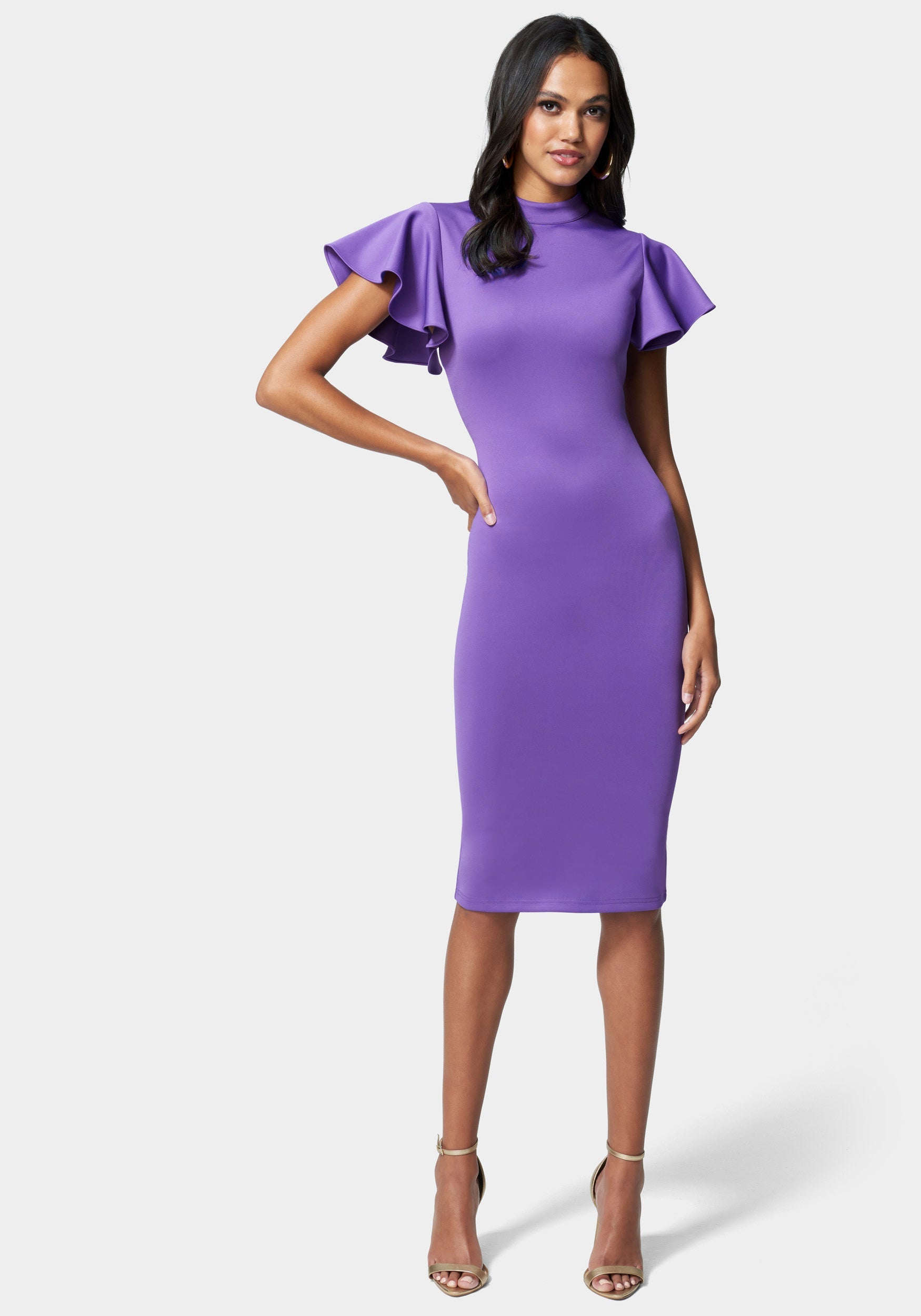 Flutter Mock Neck Dress