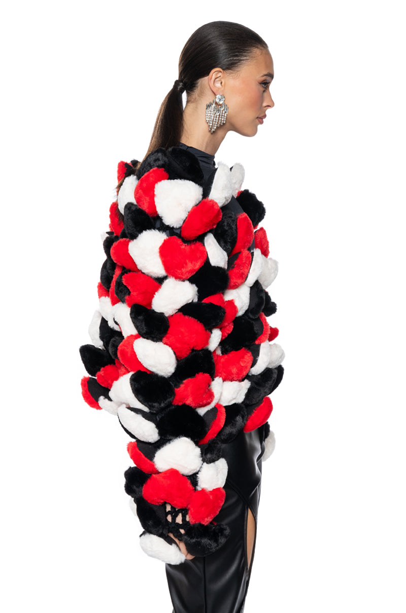 QUEEN OF HEARTS PLUSH CARDIGAN