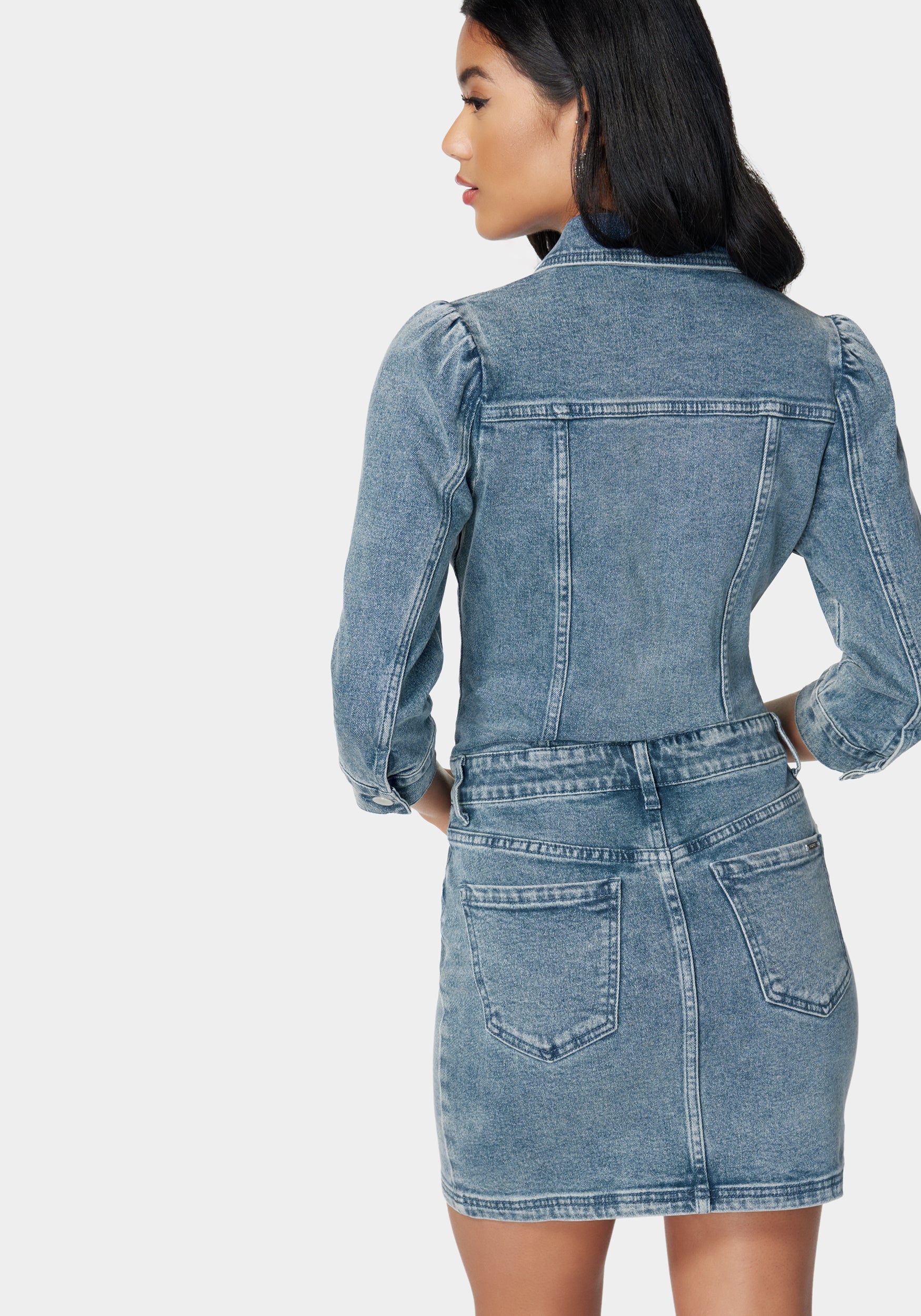 Drop Waist Denim Dress