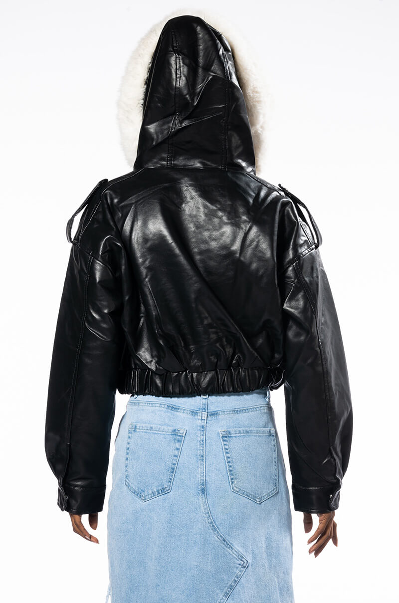 ZOLA BOMBER MOTO WITH FUR LINING