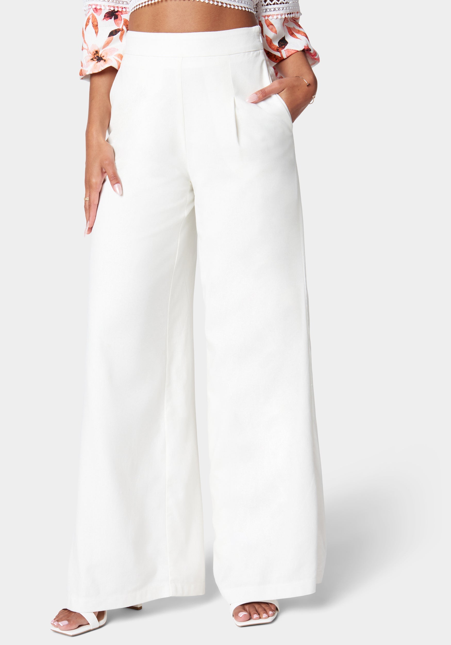 High Waist Ultra Wide Linen Pant