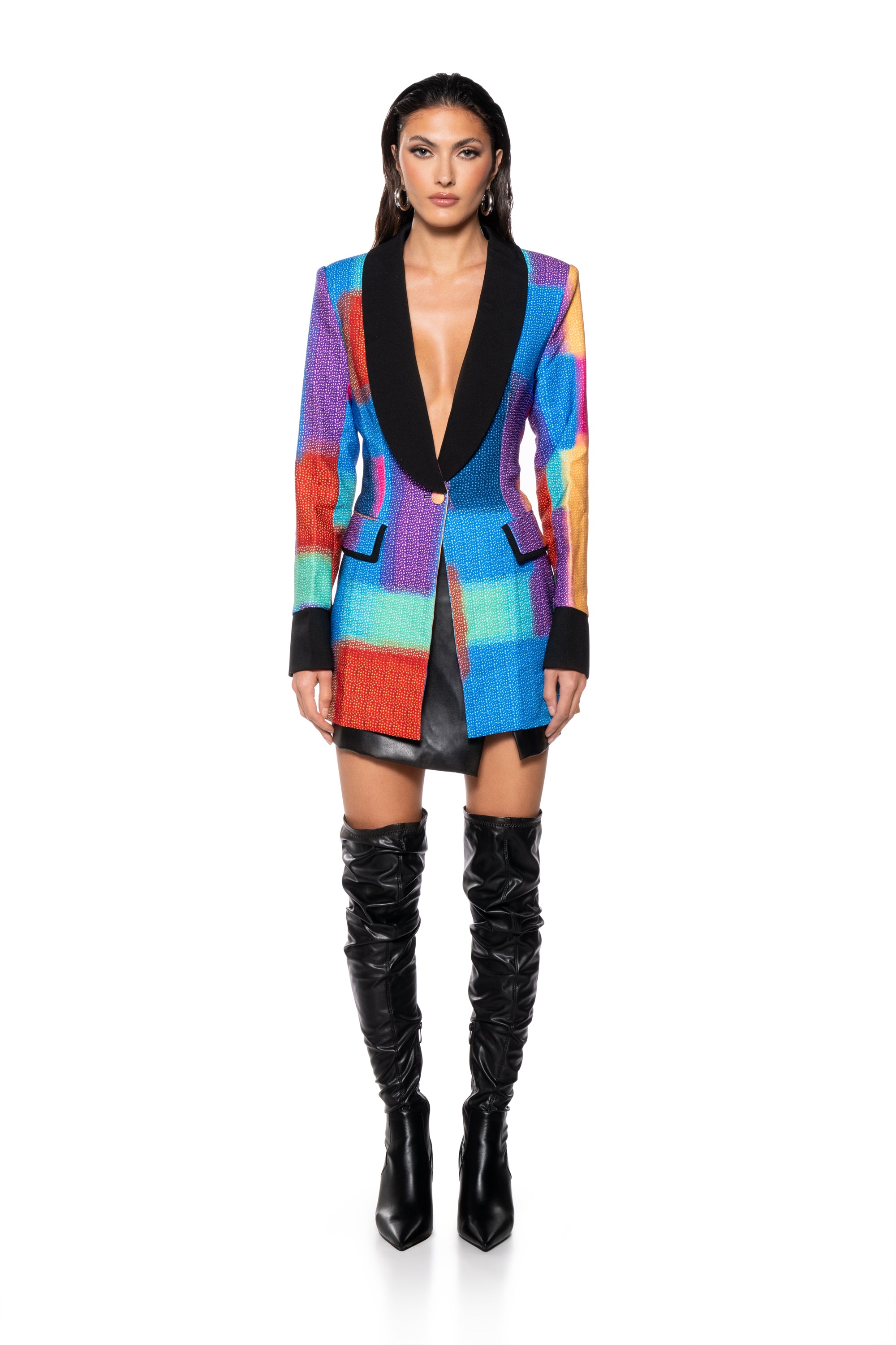 MATRIX ABTRACT PRINT BLAZER