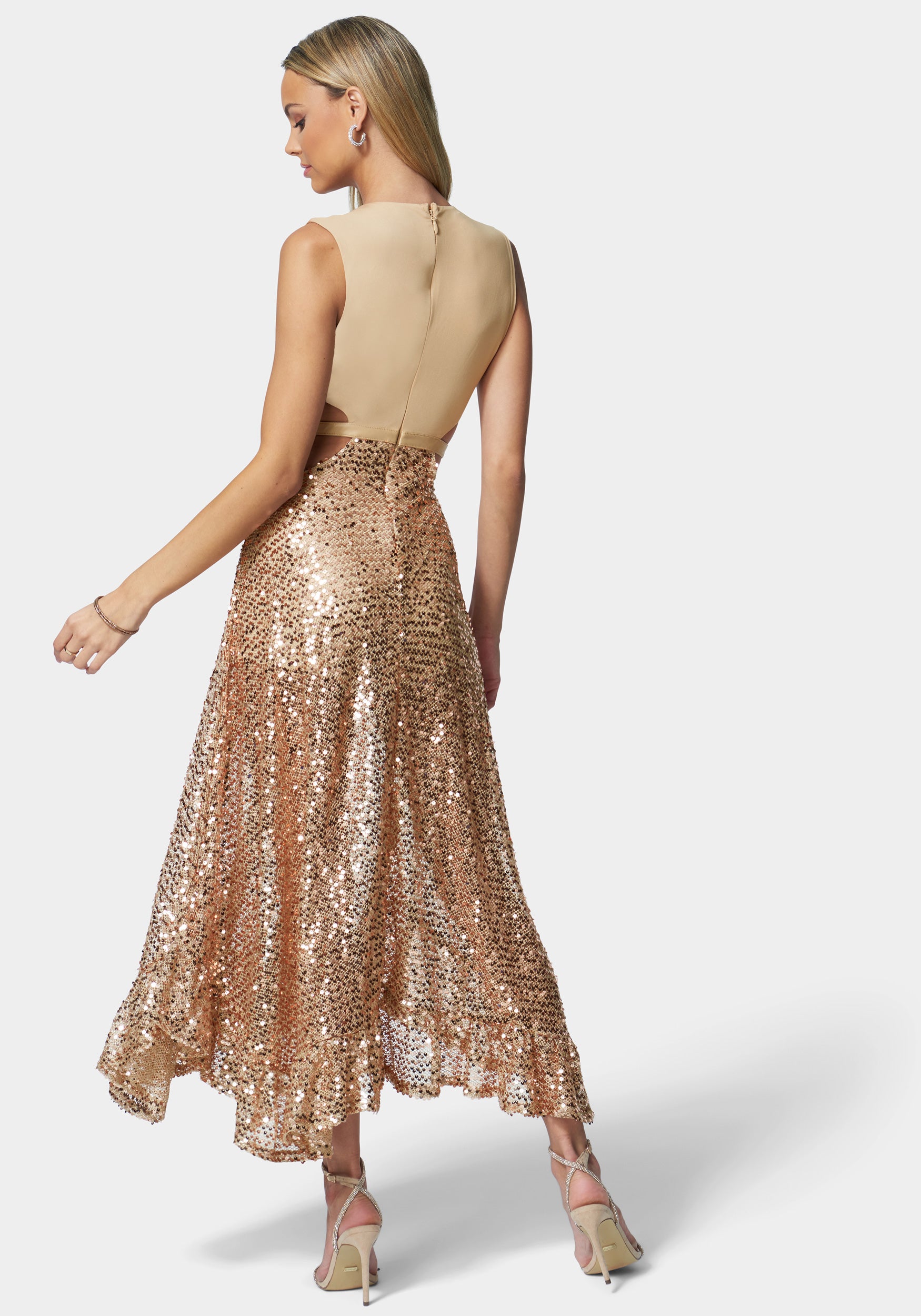 Sequin Mesh Gown