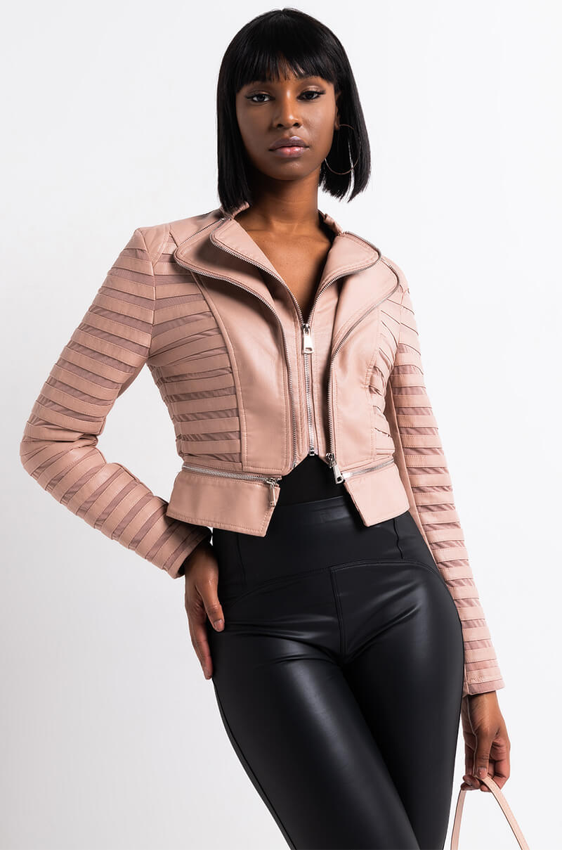 ON THE RUN MESH MOTO JACKET