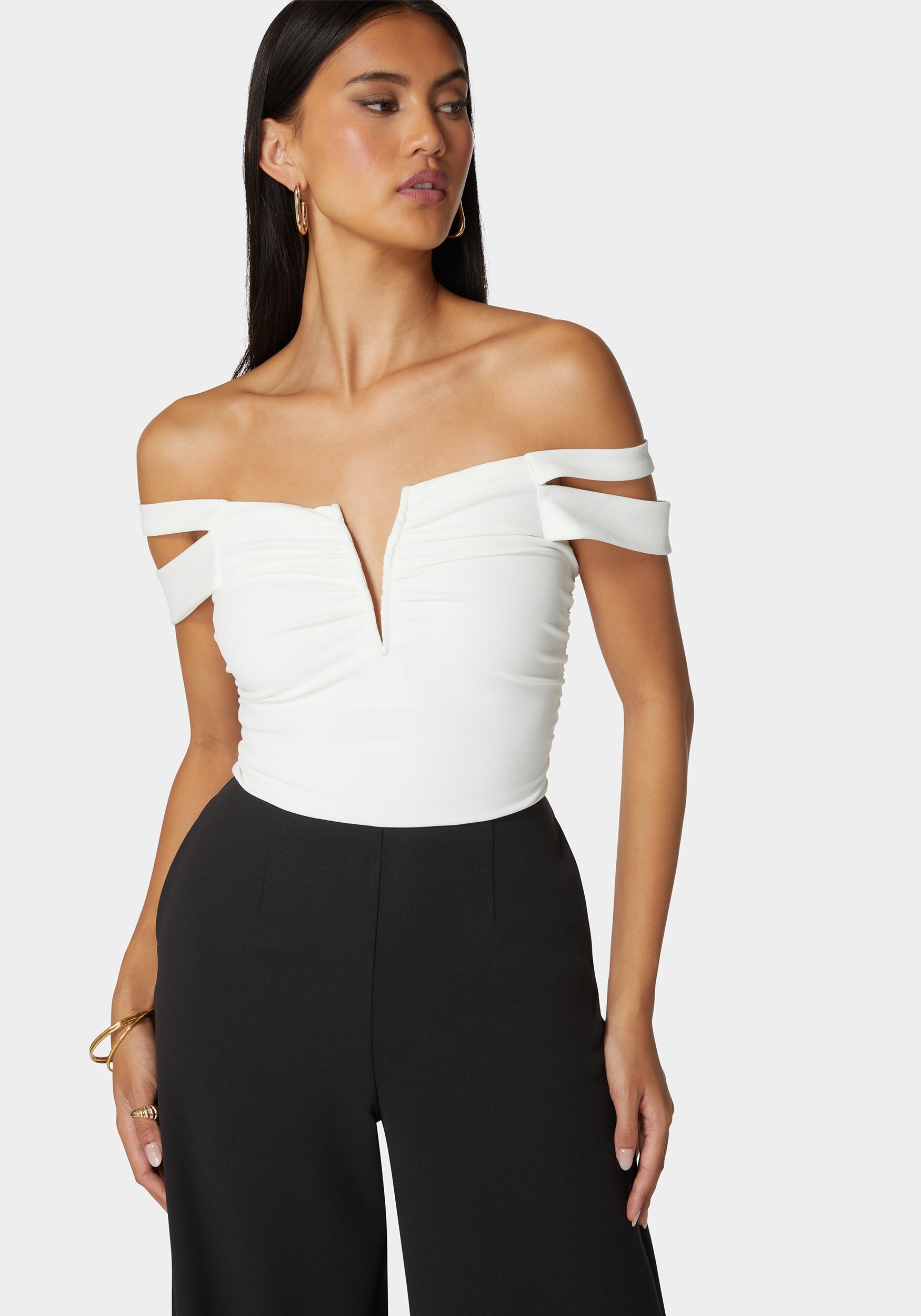 Off Shoulder Full Wide Leg Jumpsuit