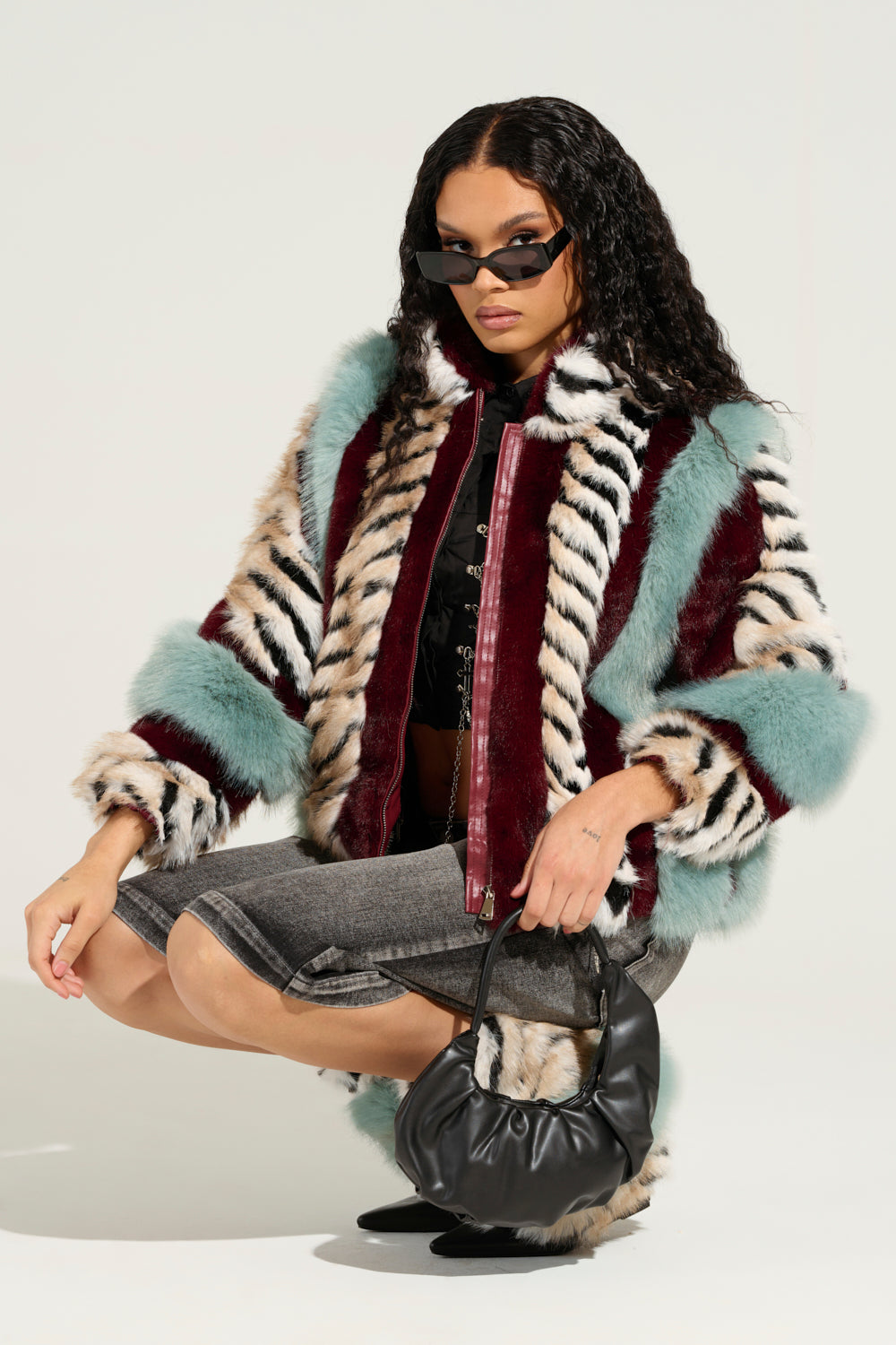 HAVE IT ALL PANELED FUR COAT