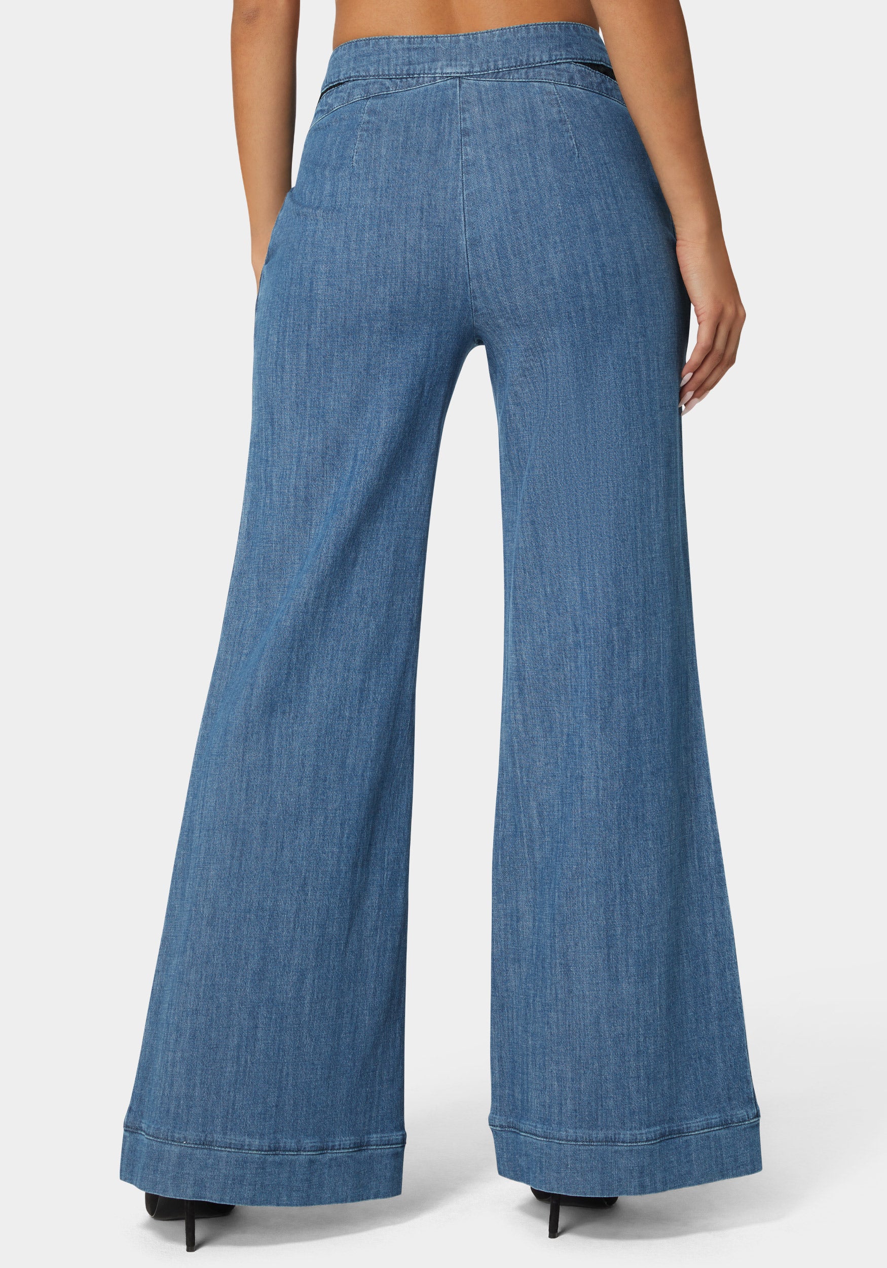 High Waist Ultra Wide Leg Denim Pant