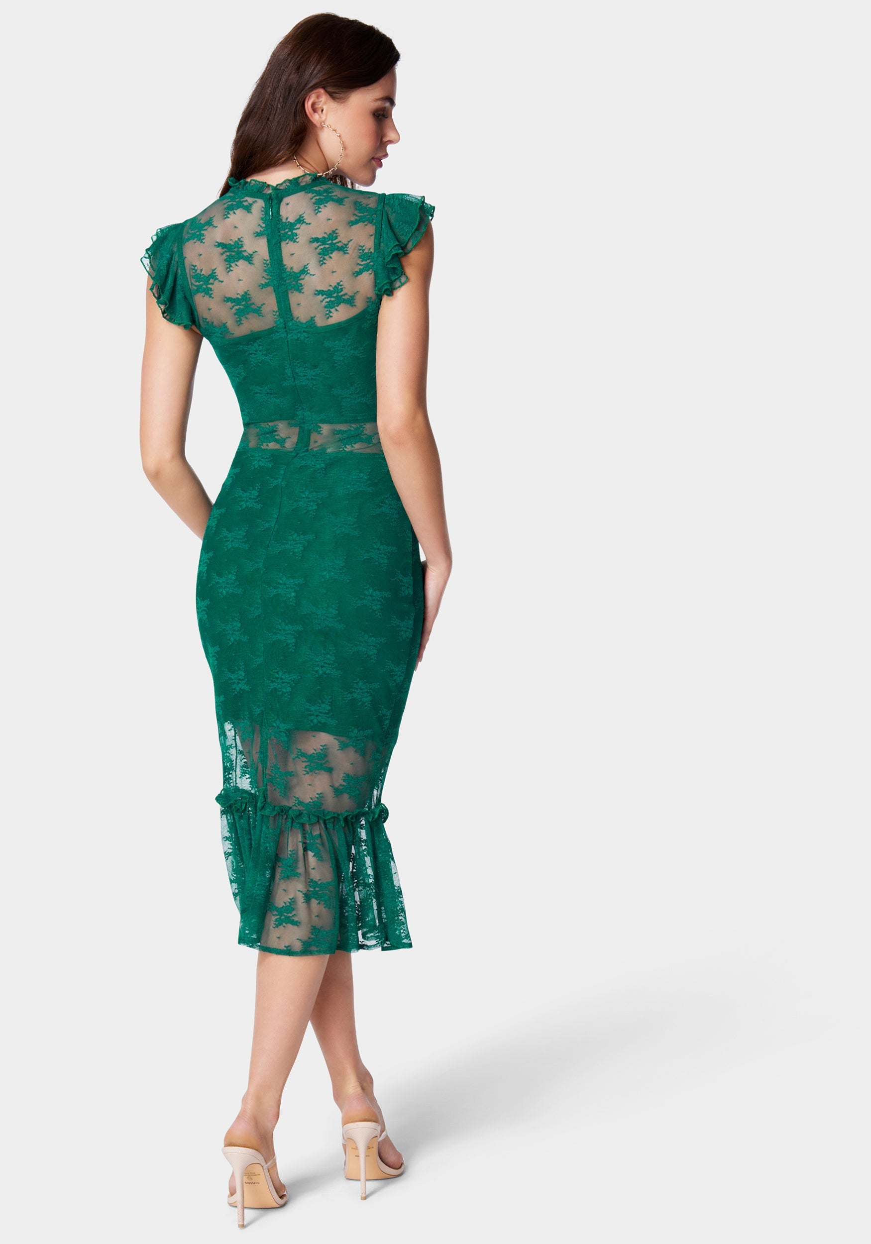 Illusion Lace Midi Dress